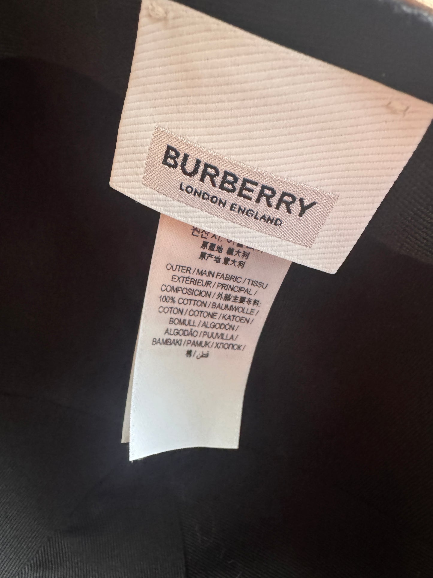 Burberry Vintage Check Cotton Monogram Motif Baseball Cap
