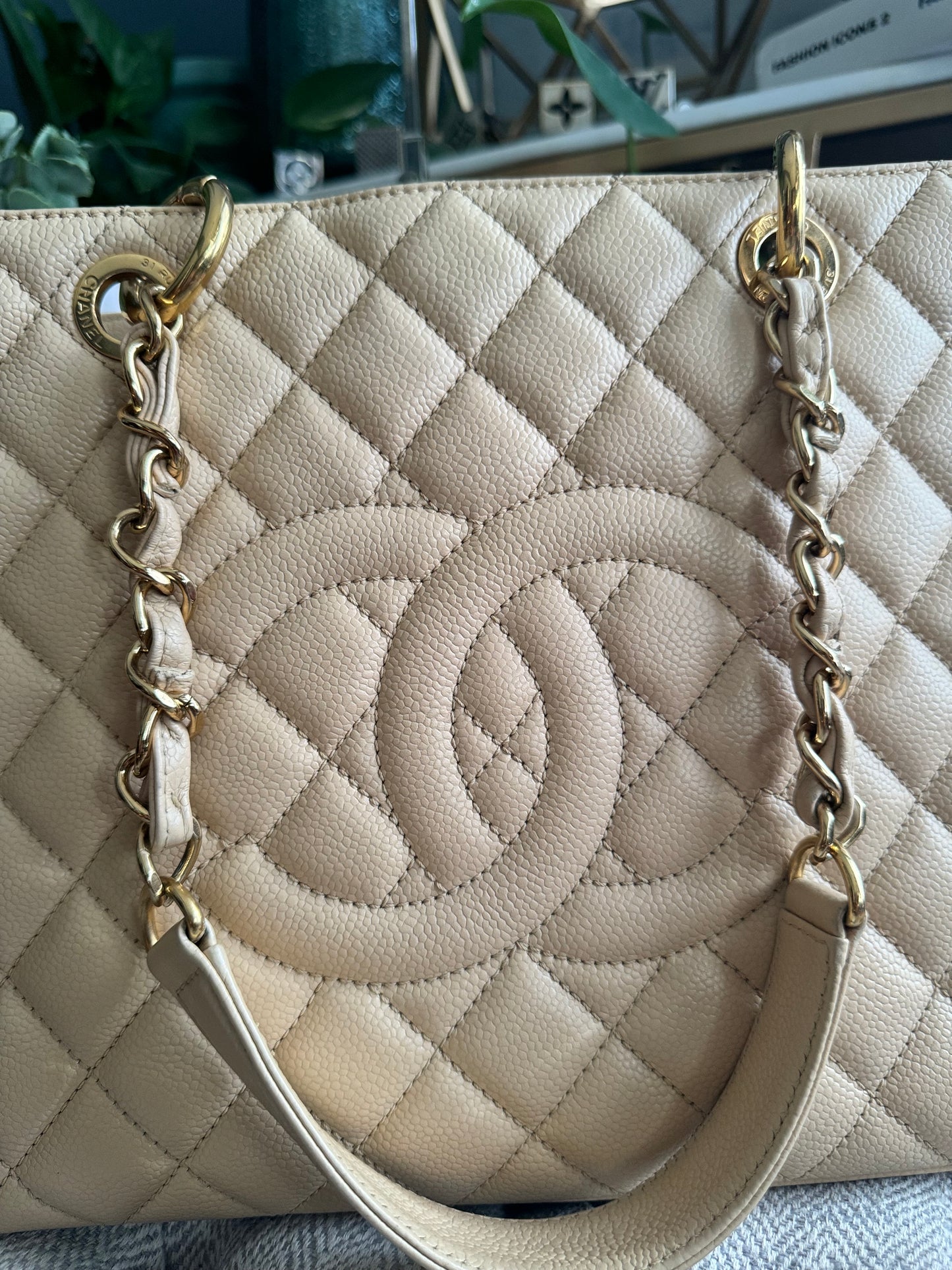 Chanel Beige GST in Gold Hardware