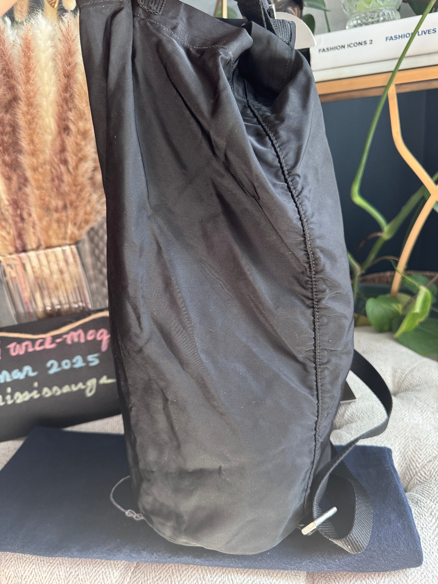 Prada Tessuto Black Nylon Shoulder Bag /Bottle Holder
