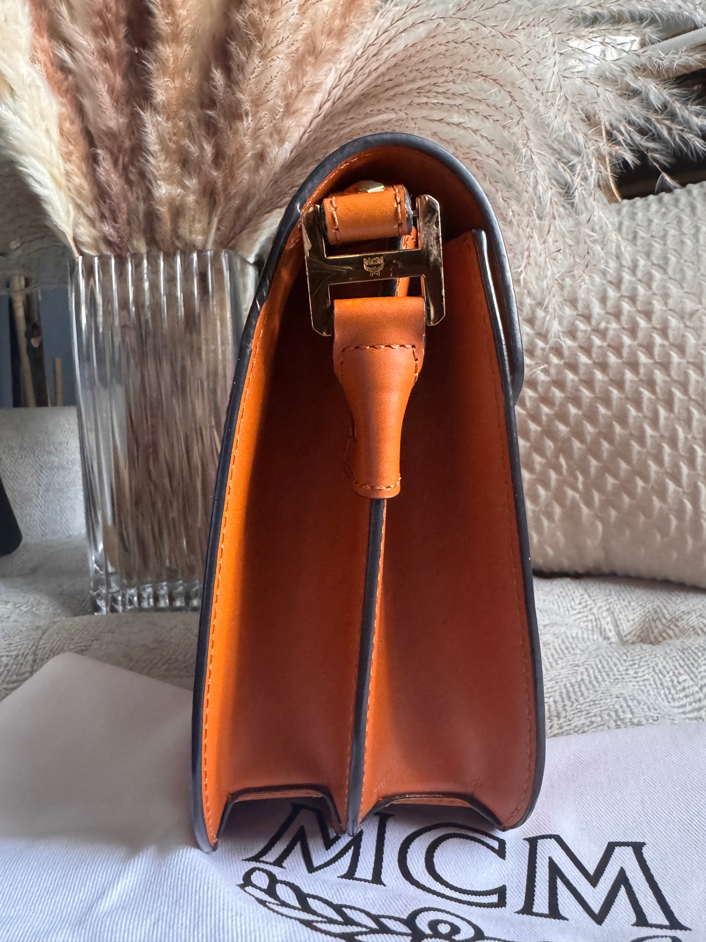 MCM Calfskin Patricia Leather Crossbody