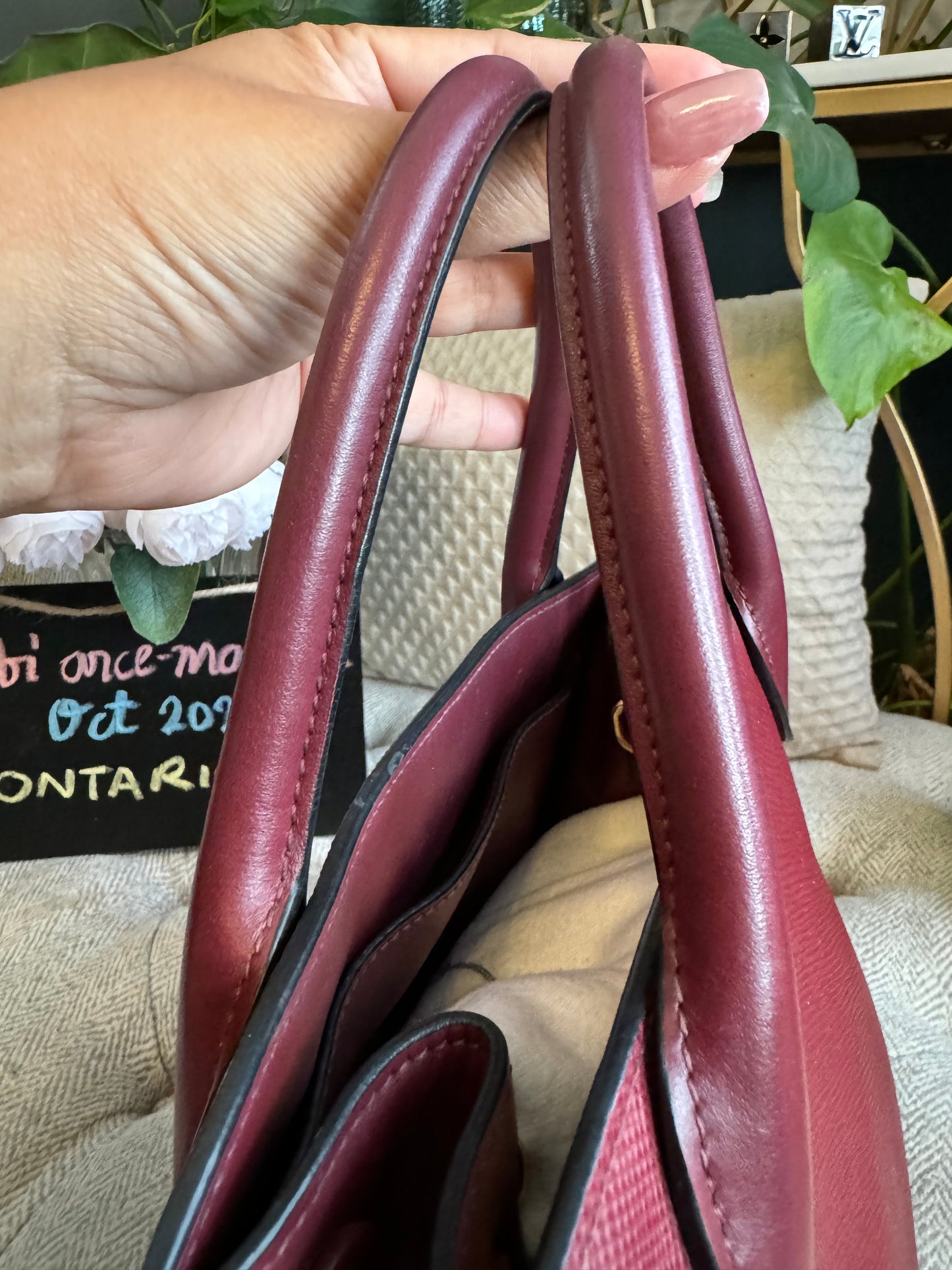 PRADA Saffiano Cuir Small Monochrome Top Handle Tote