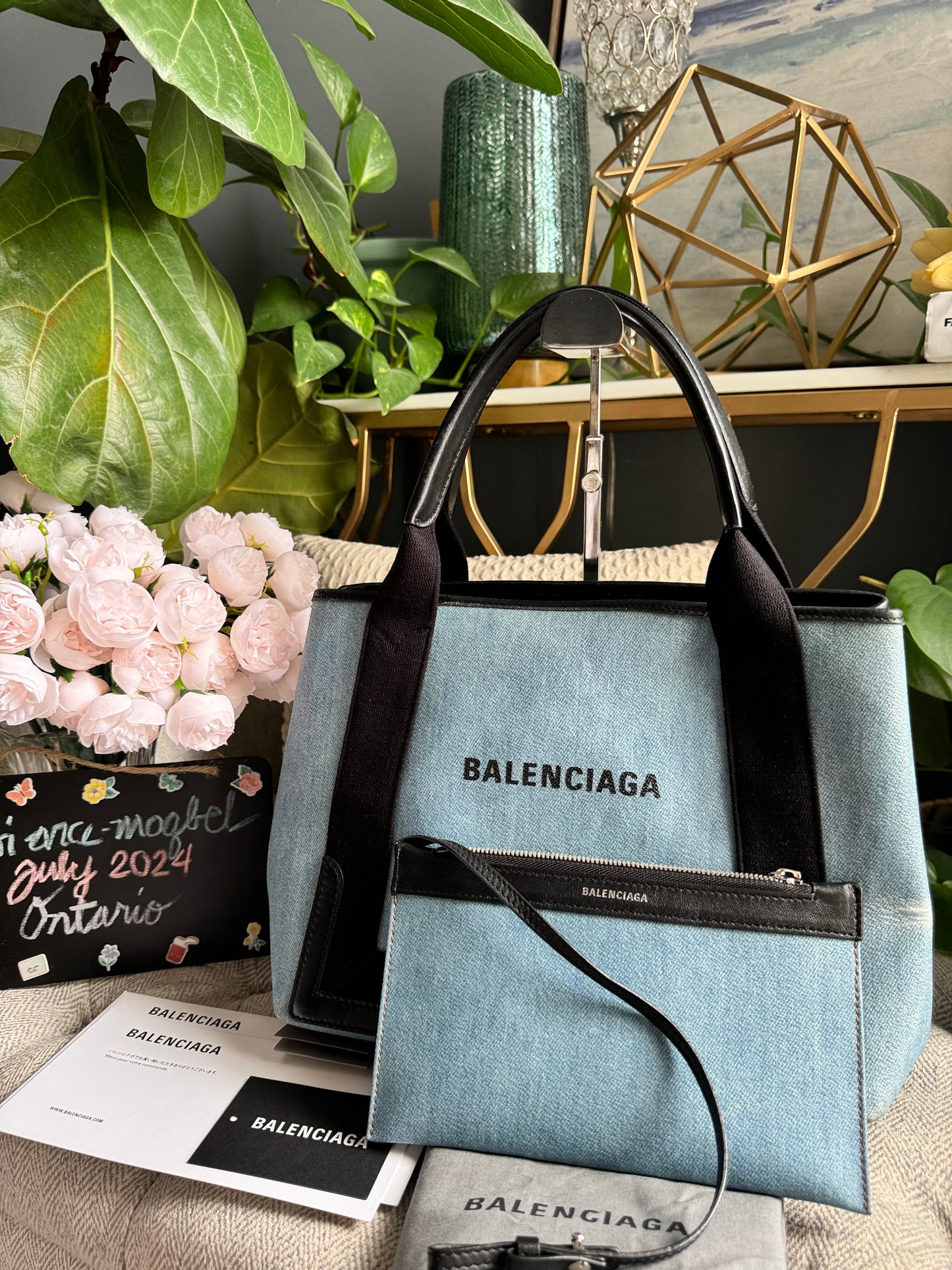 Balenciaga Denim Cabas