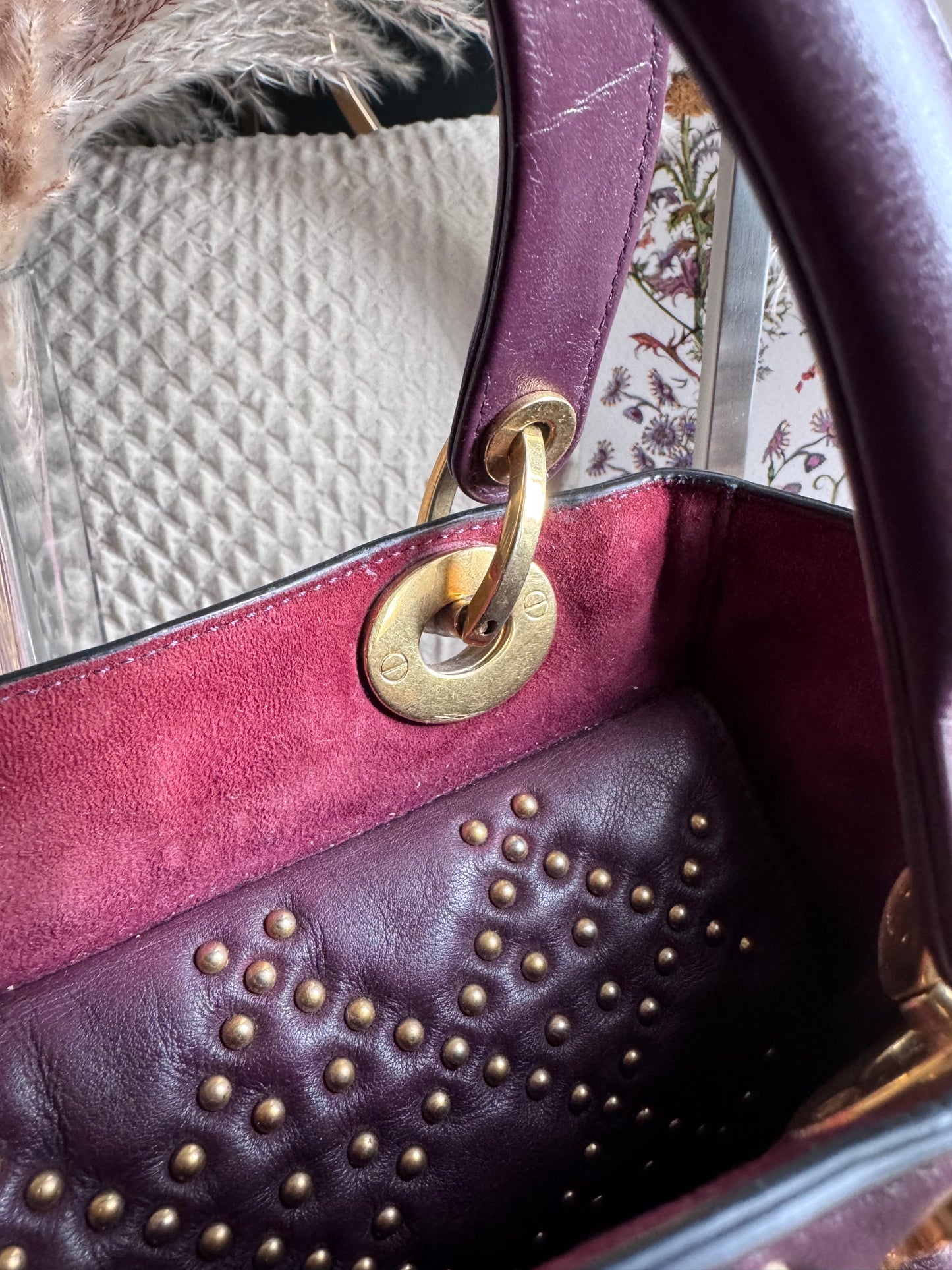 Dior Medium Cannage Studded Lady Dior