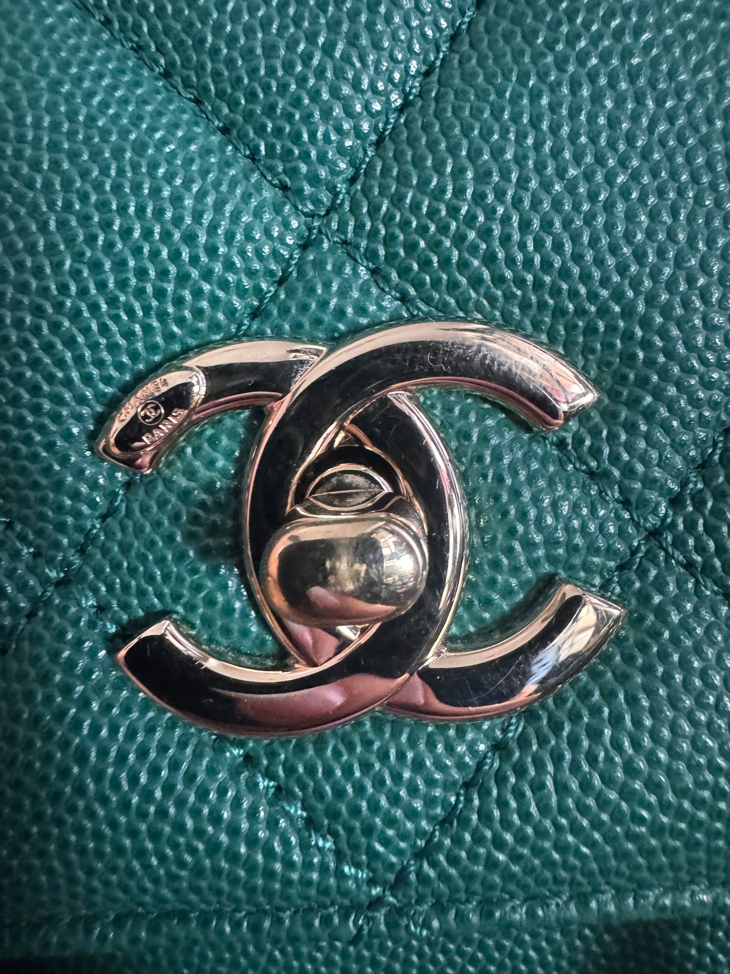 Chanel Business Affinity in gorgeous Green Caviar