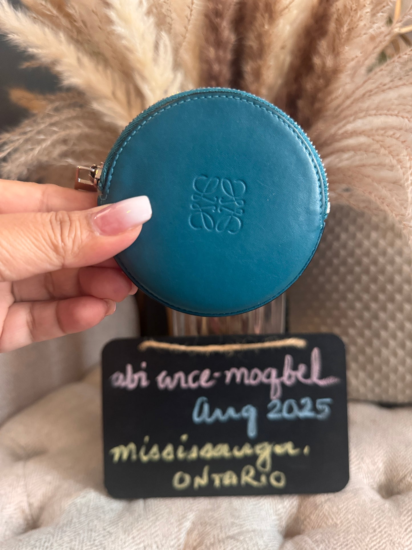 Loewe Leather Round Coin Purse