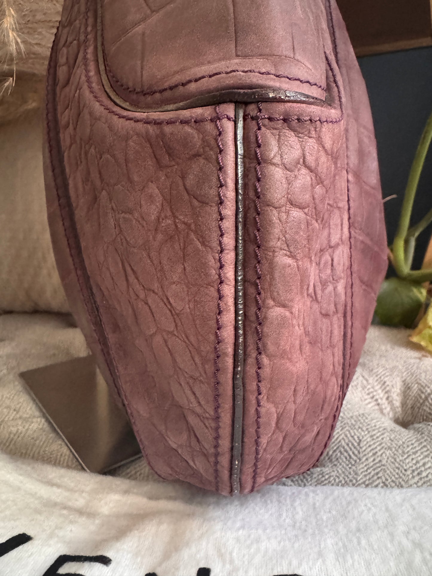 Givenchy Croc Embossed Calfskin Hobo