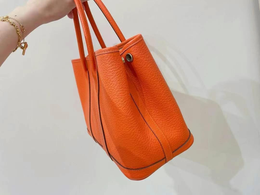 PREORDER ONLY-Hermes Garden Party in Orange Leather