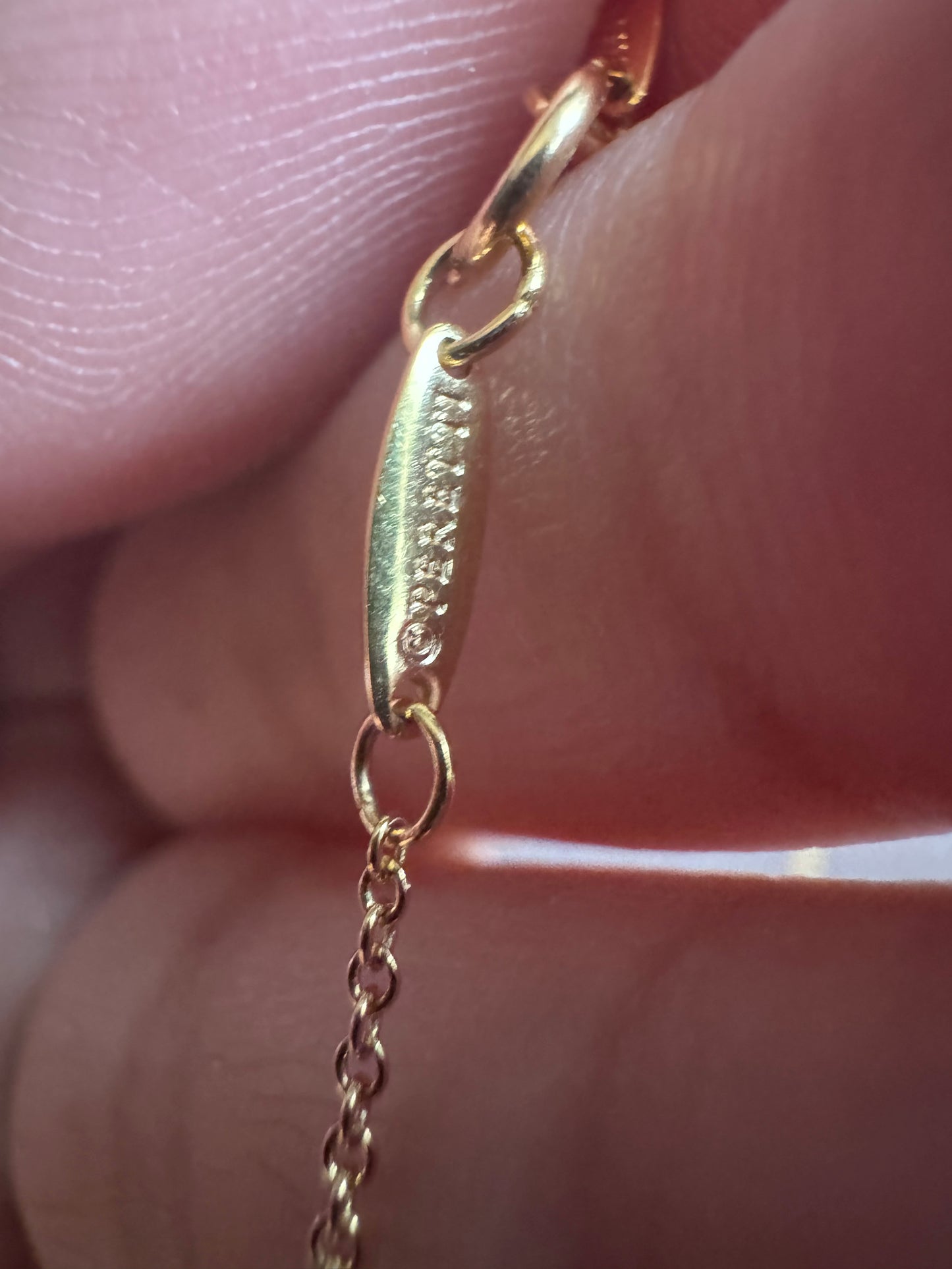 Tiffany&Co 18k Open Heart Necklace with diamonds