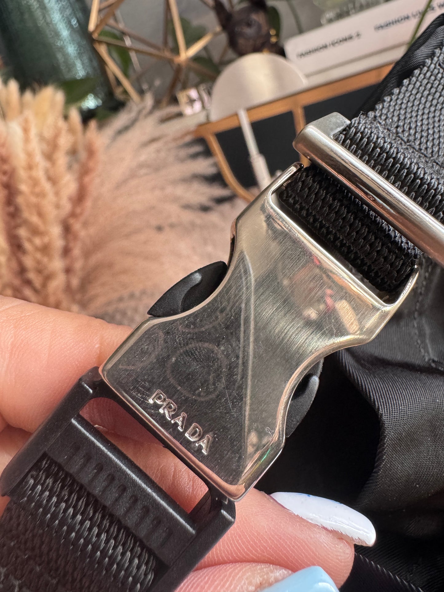 Prada Tessuto Black Nylon Shoulder Bag /Bottle Holder