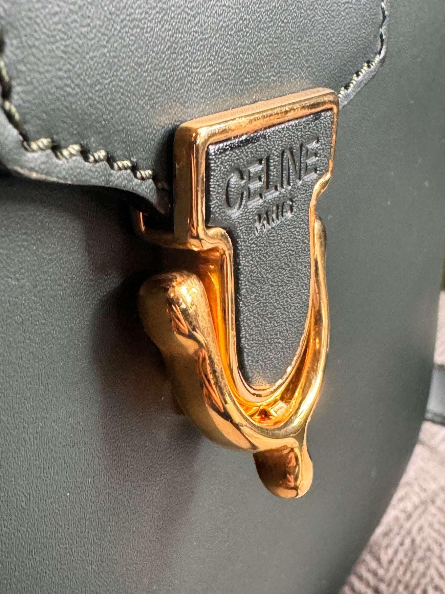 Celine Vintage Camera Bag in Amazone