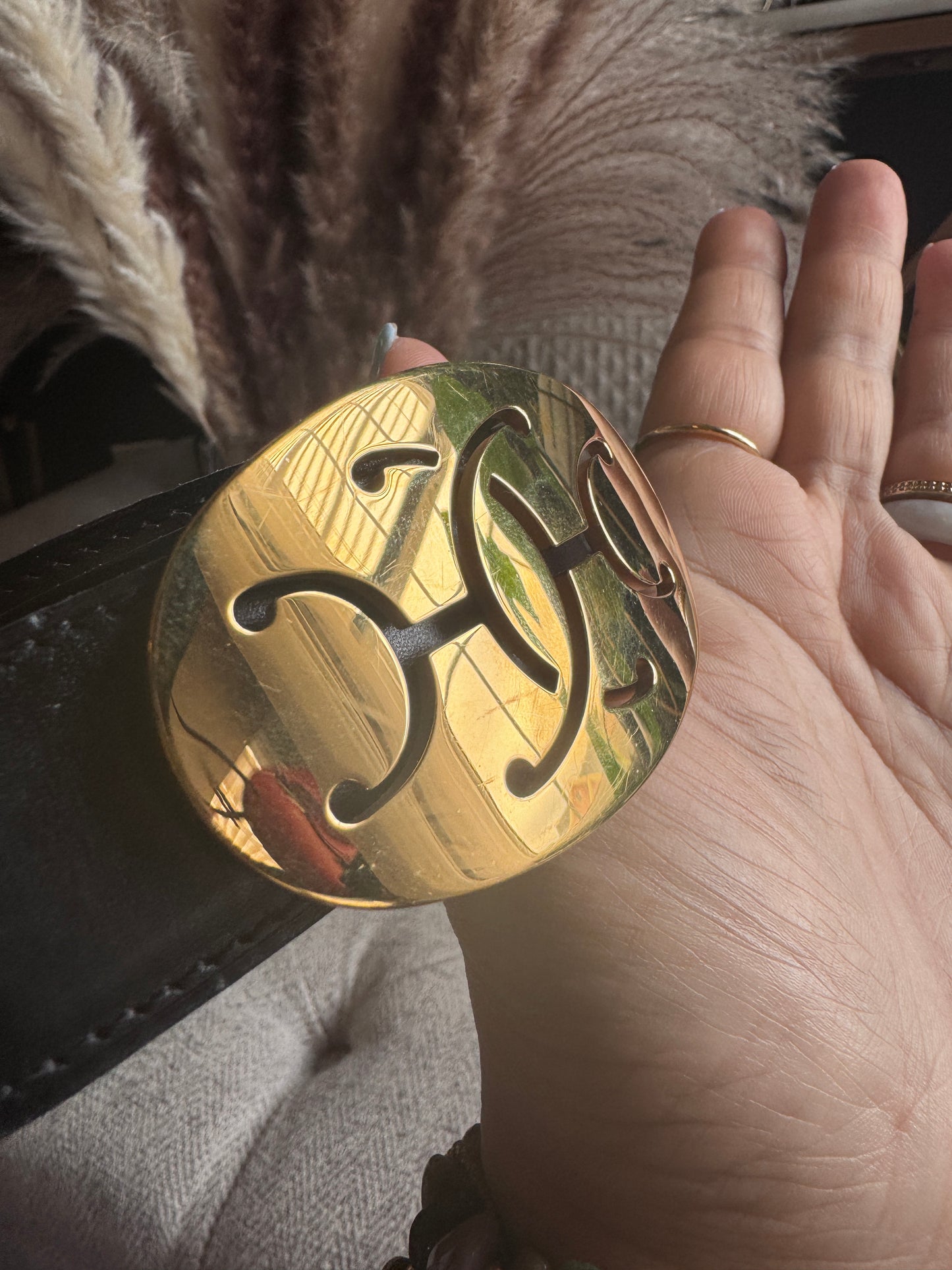 Hermes Belt with Gold Buckle