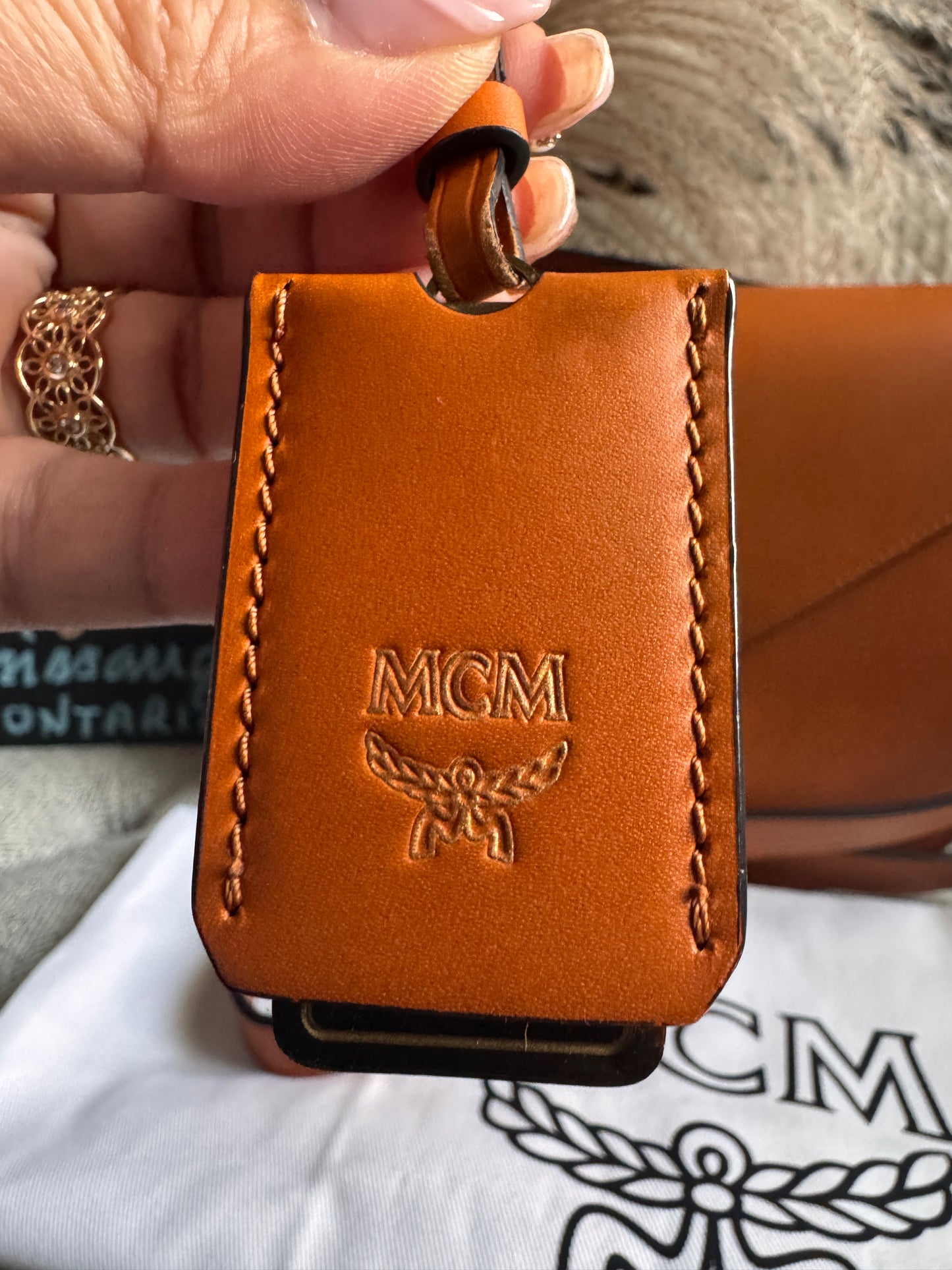 MCM Calfskin Patricia Leather Crossbody