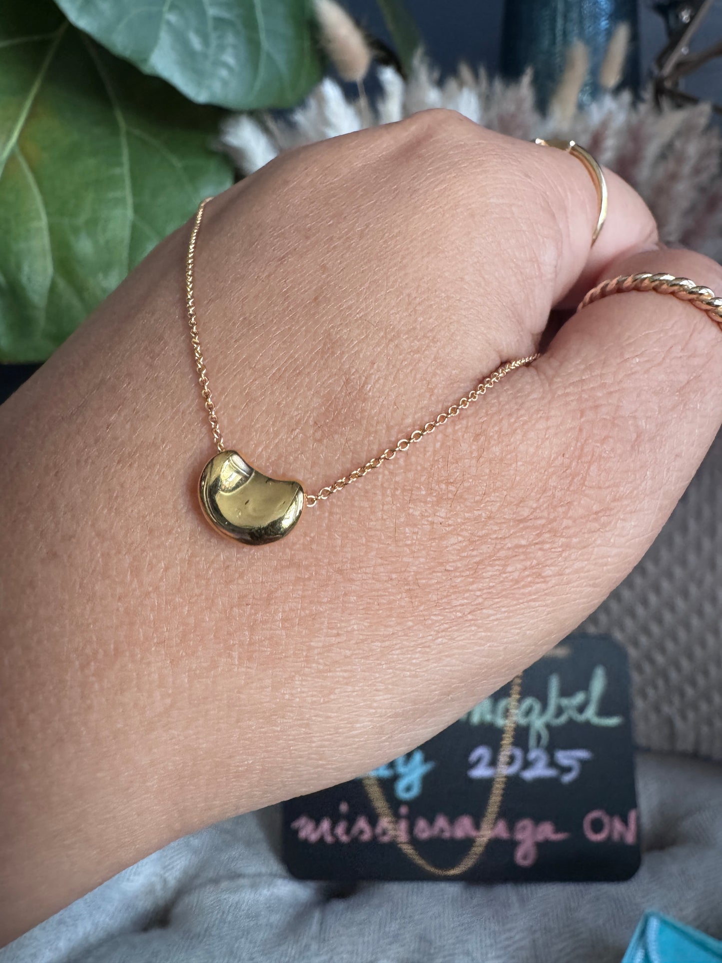Tiffany & Co. 18k 9mm Bean Necklace