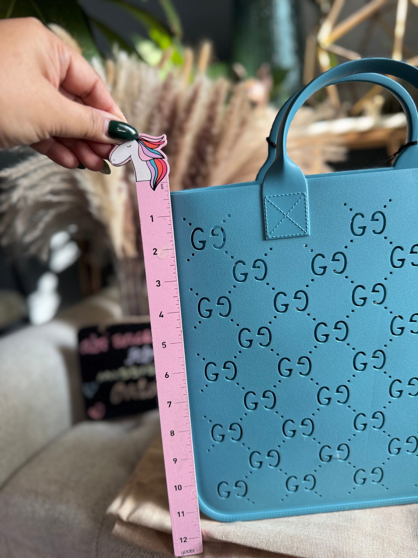 Gucci Rubber Tote- BLUE
