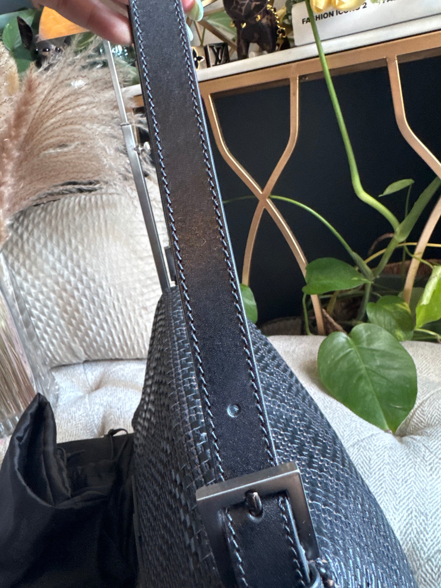 Fendi Leather Weave Mama Baguette
