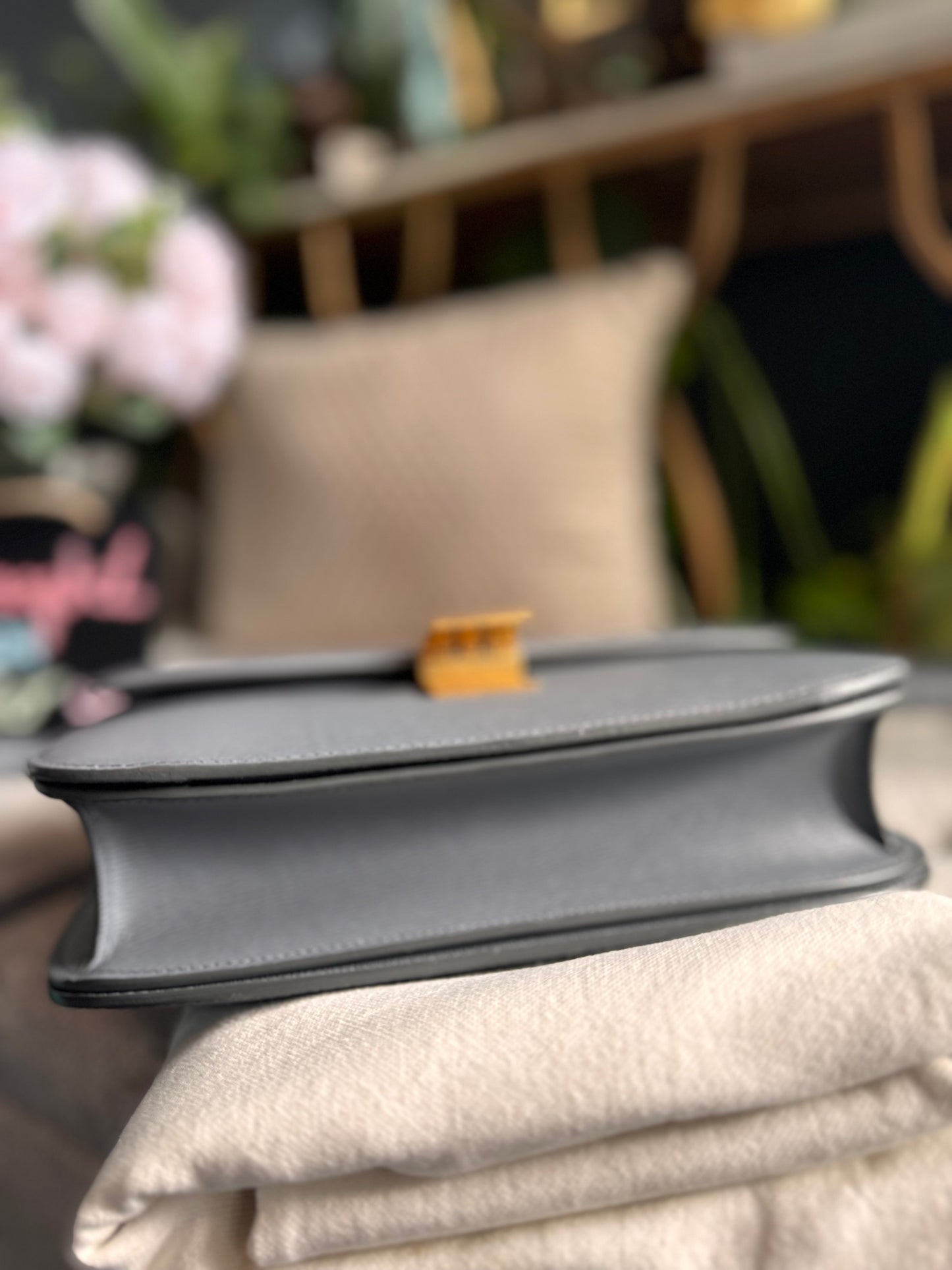 Celine Medium Box Bag in Grey
