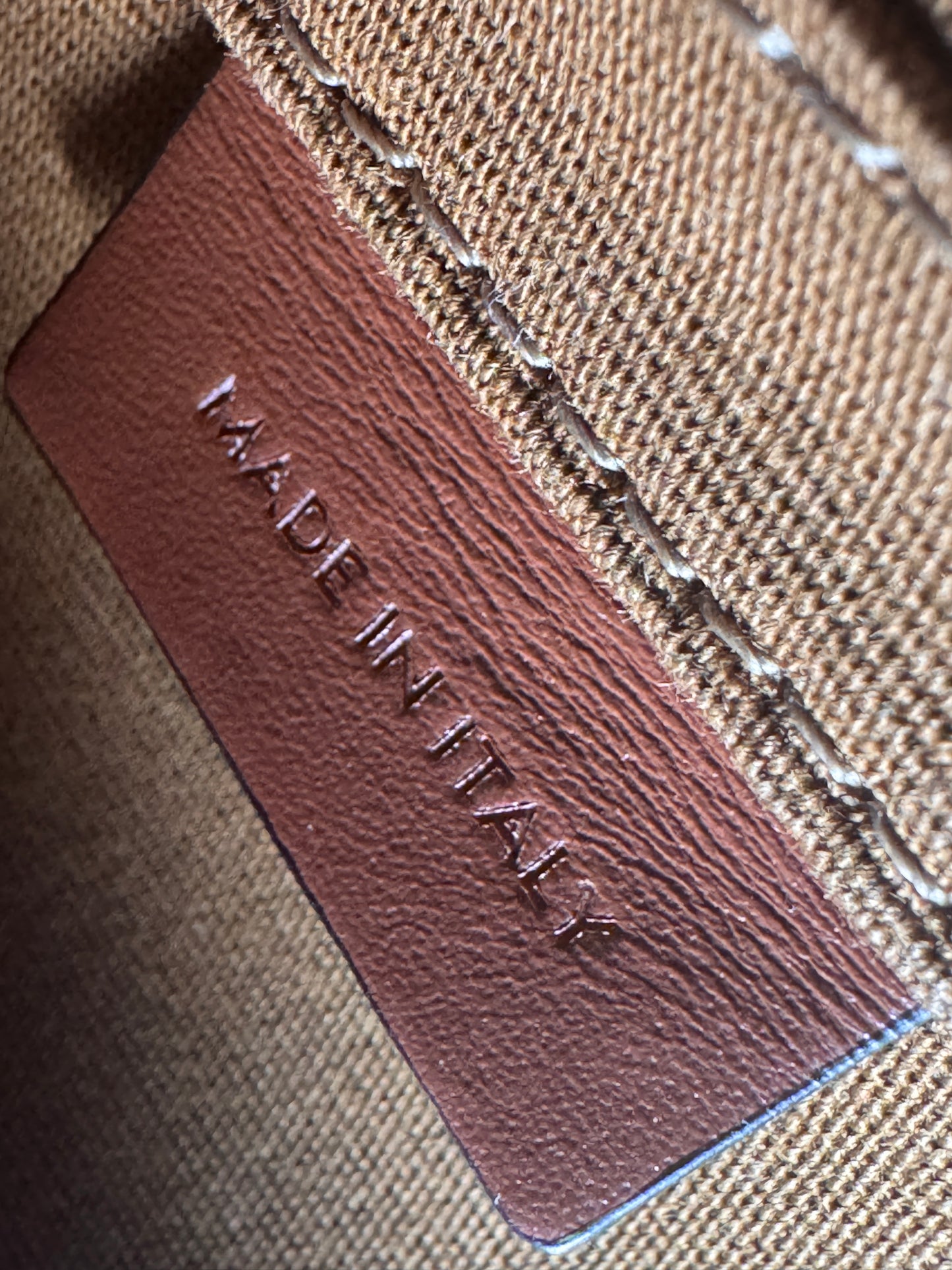Celine Calfskin Triomphe Canvas Medium Tambour Bag