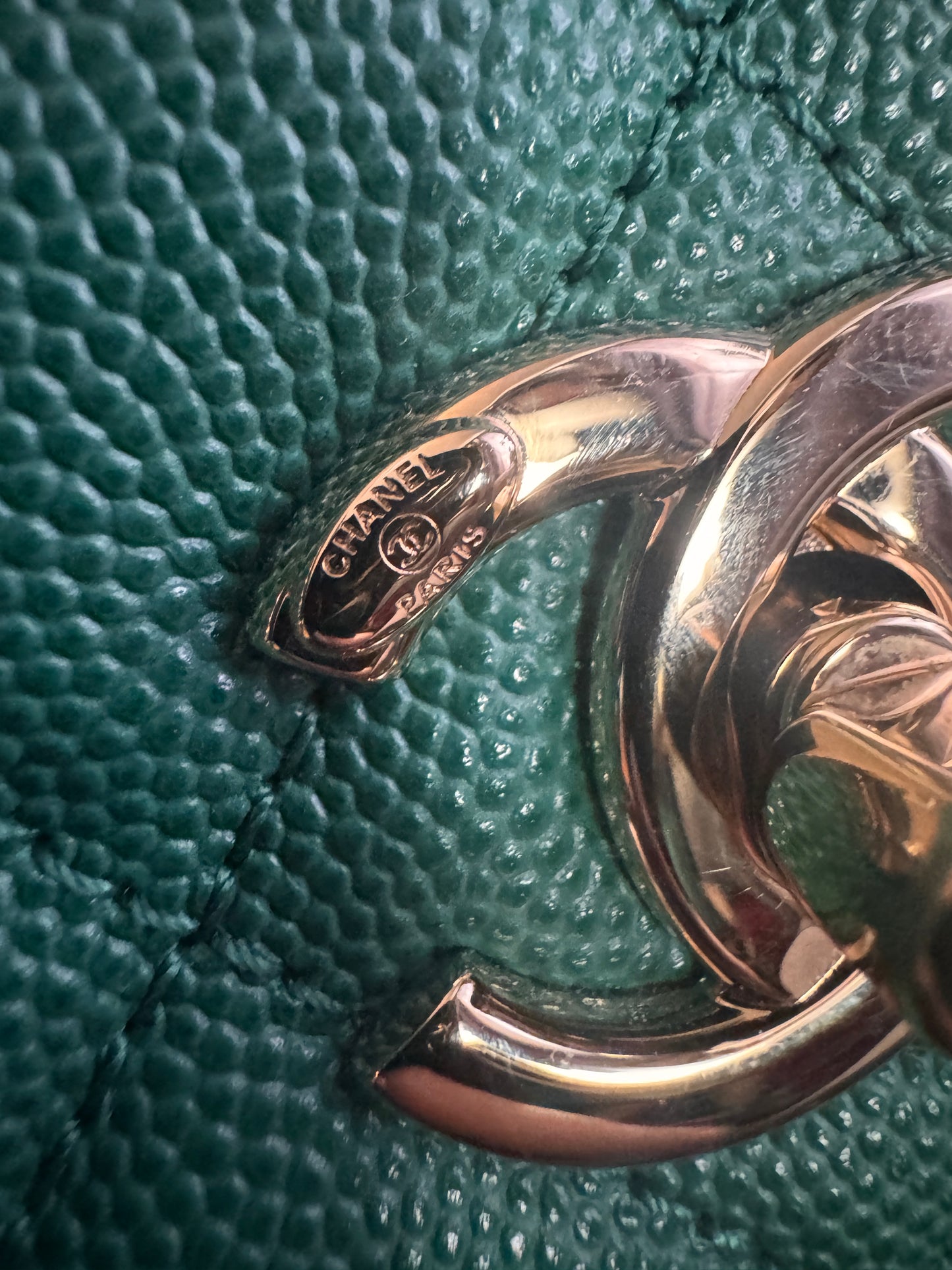 Chanel Business Affinity in gorgeous Green Caviar