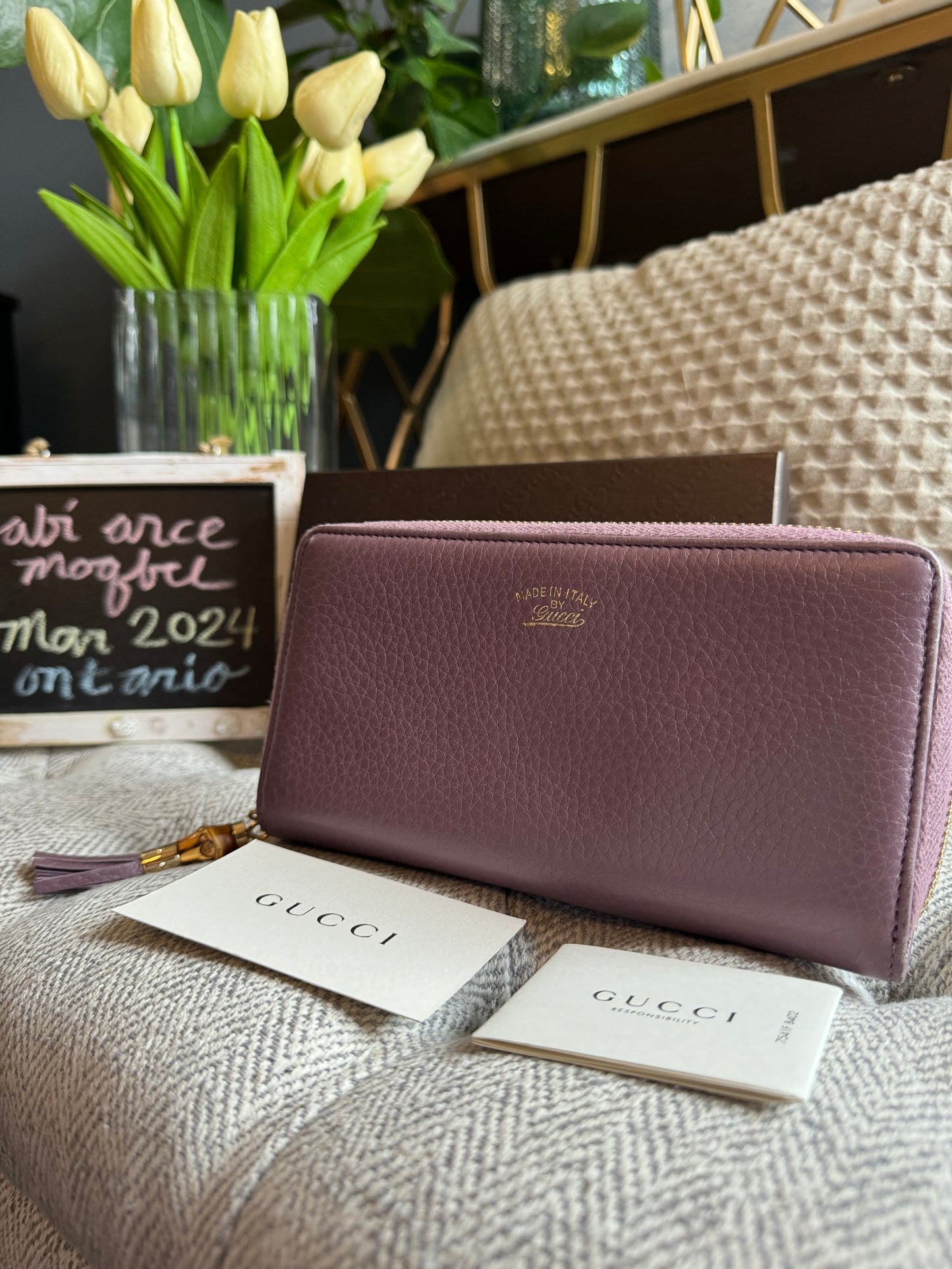 Gucci Bamboo Zippy wallet