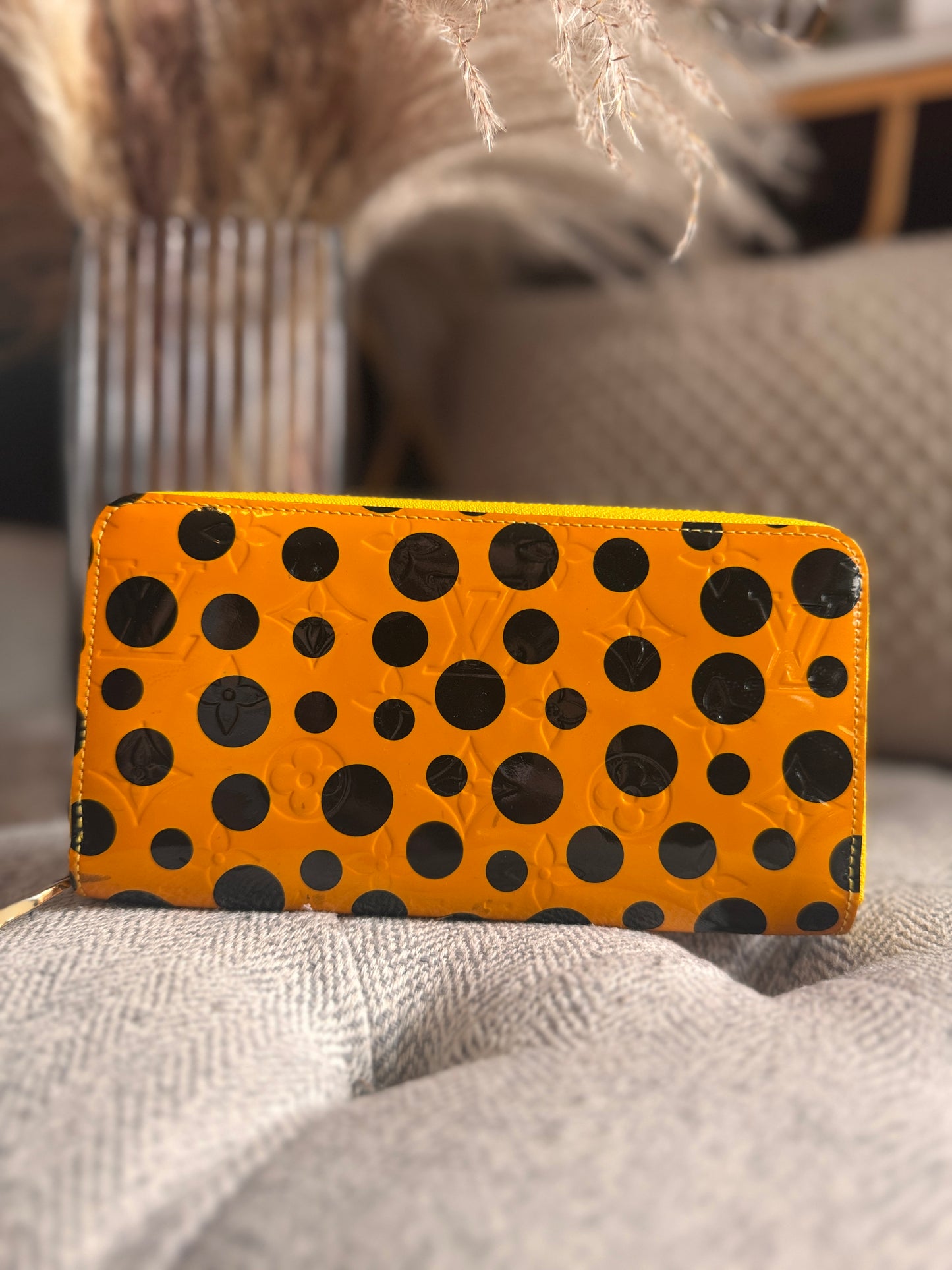 Louis Vuitton Limited Edition Kusama Zippy Wallet in Vernis