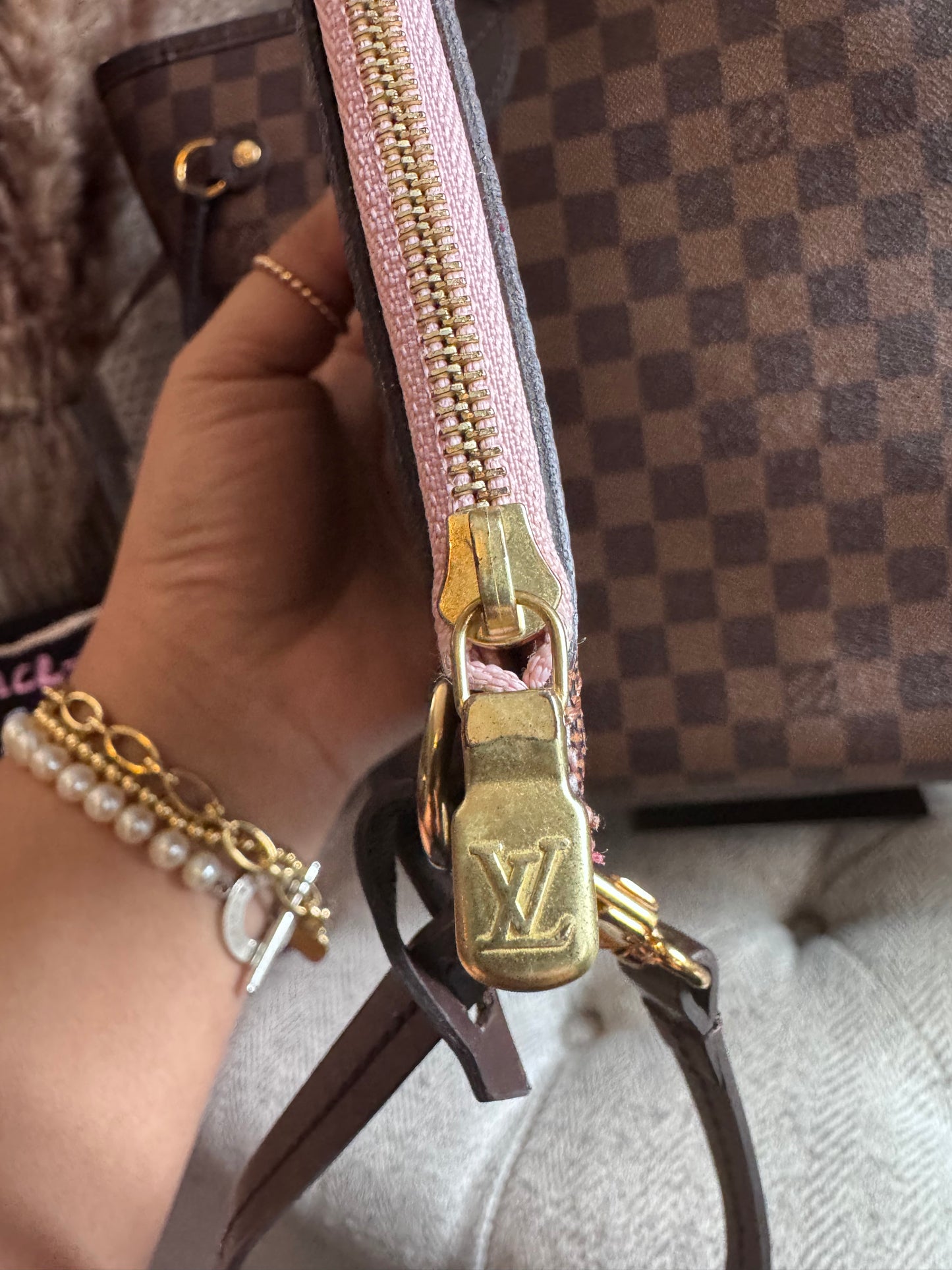 Neverfull MM in Damier Ebene -Rose Ballerine
