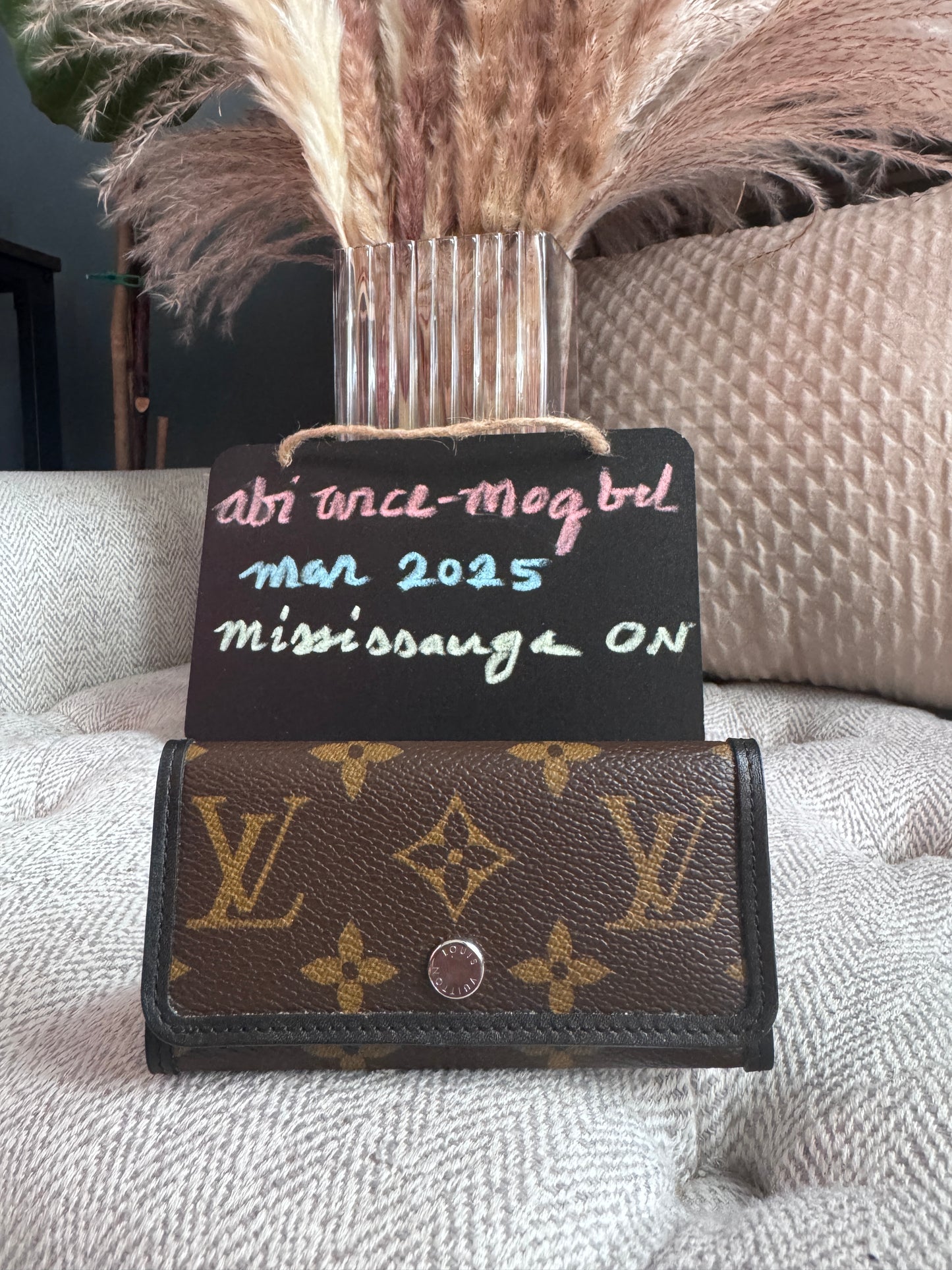 LOUIS VUITTON Monogram Macassar Multicles 6 Key Case
