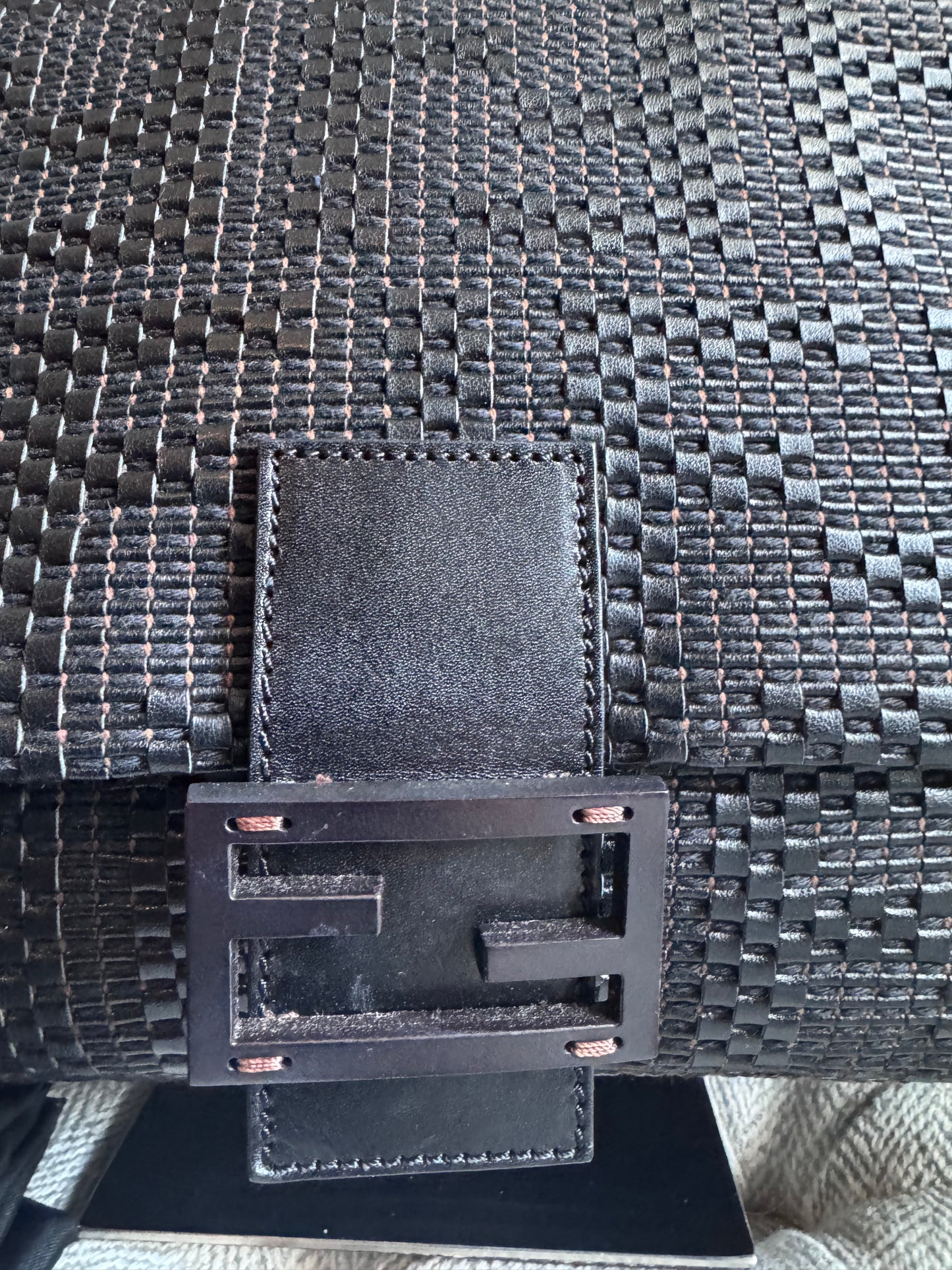Fendi Leather Weave Mama Baguette