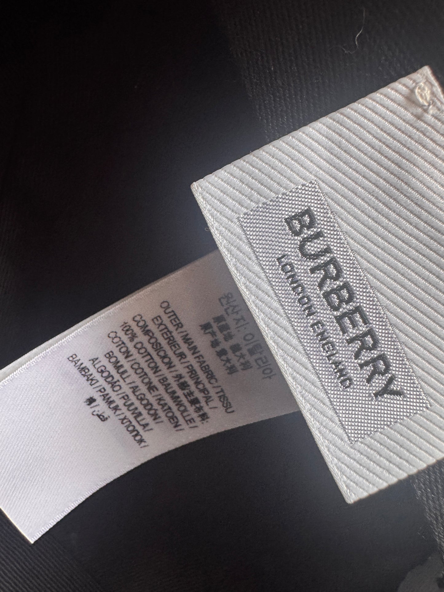 Burberry Vintage Check Cotton Monogram Motif Baseball Cap