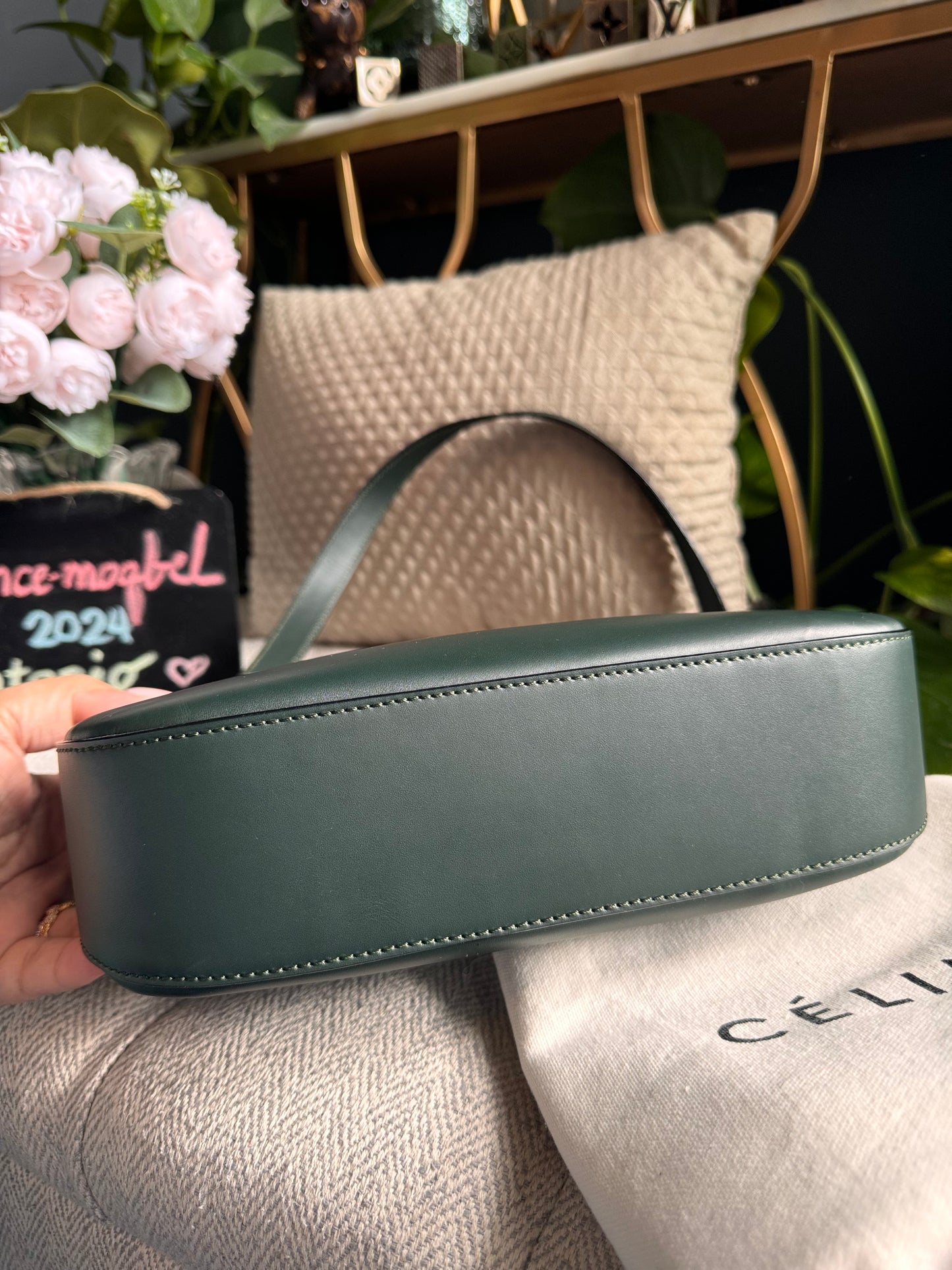 Celine Vintage Camera Bag in Amazone