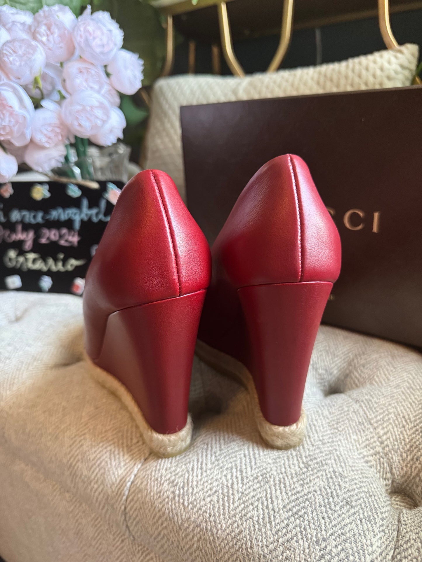 Gucci Horsebit Wedge Pumps