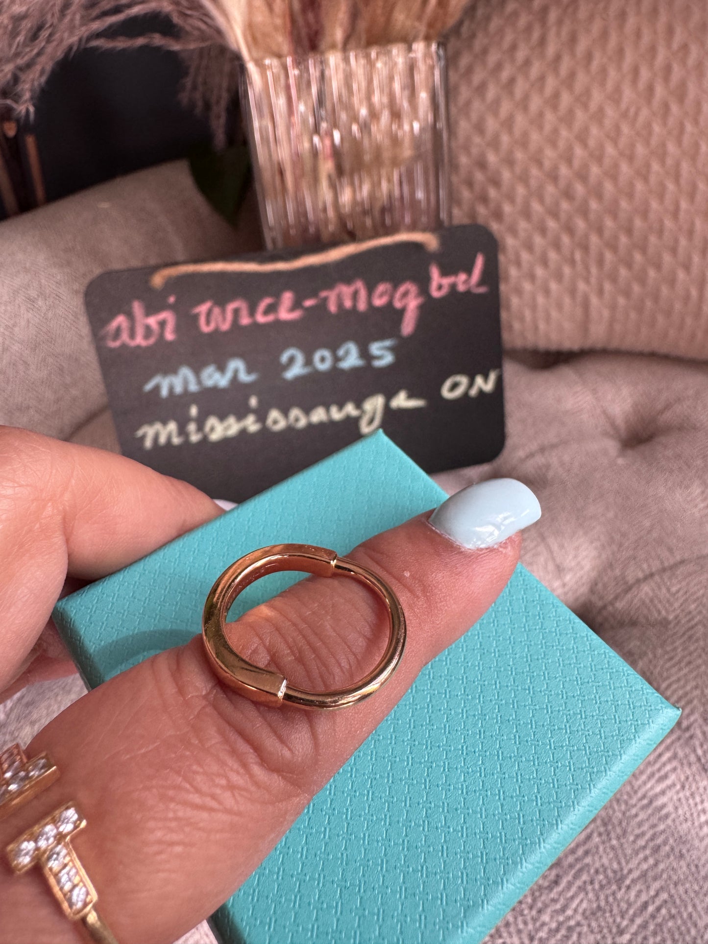 Tiffany & Co 18k Rose Gold Lock Ring