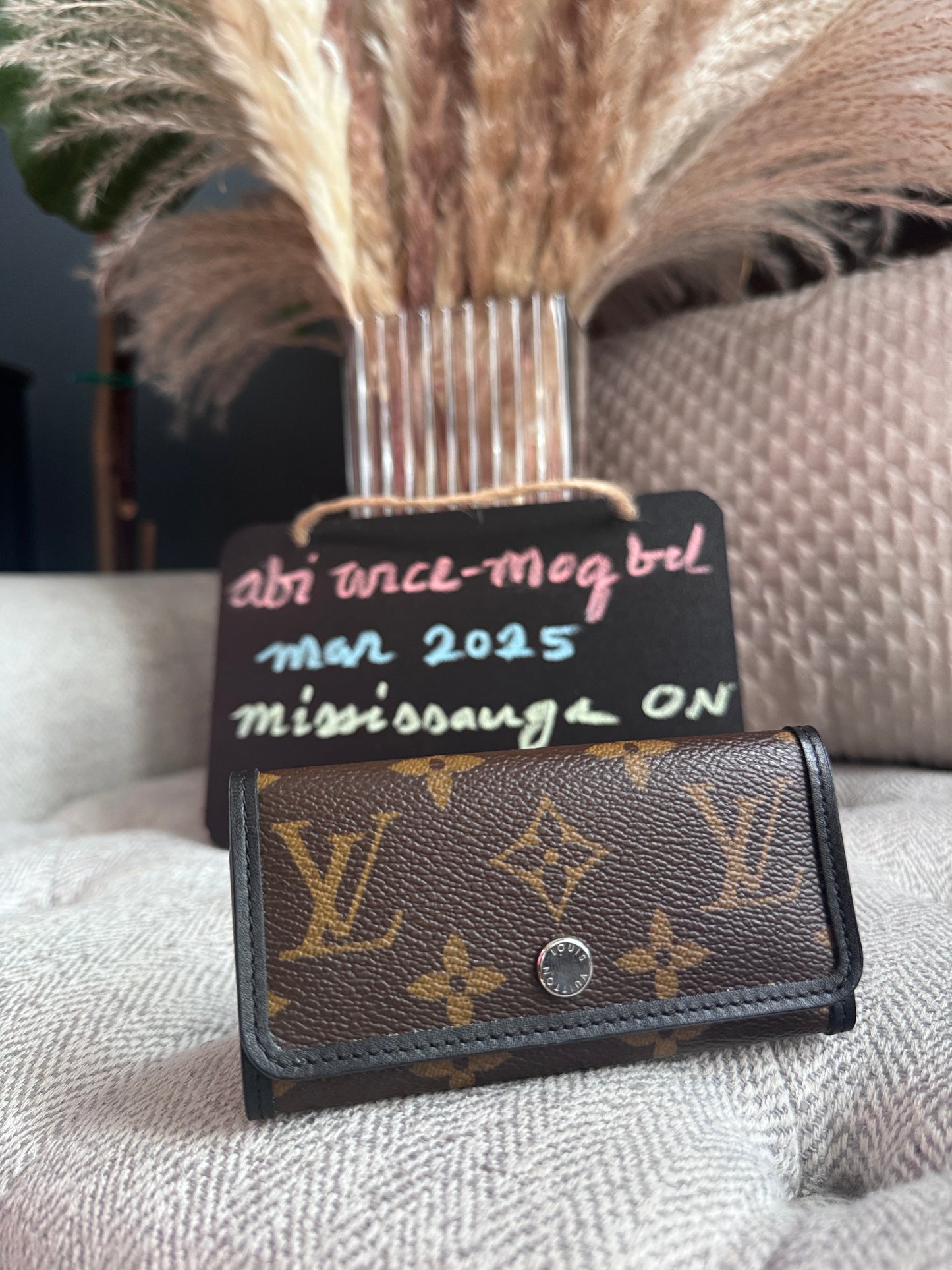 LOUIS VUITTON Monogram Macassar Multicles 6 Key Case