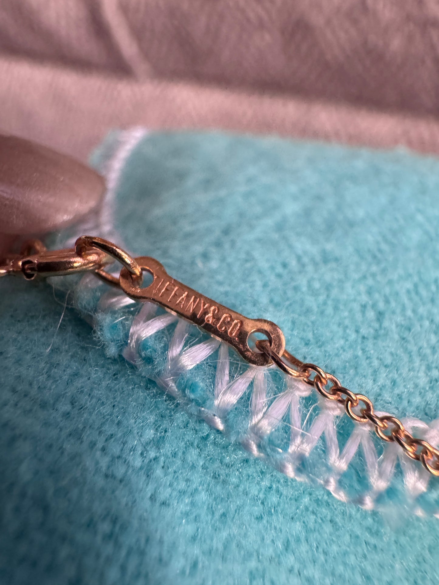 Tiffany & Co. 18k 9mm Bean Necklace