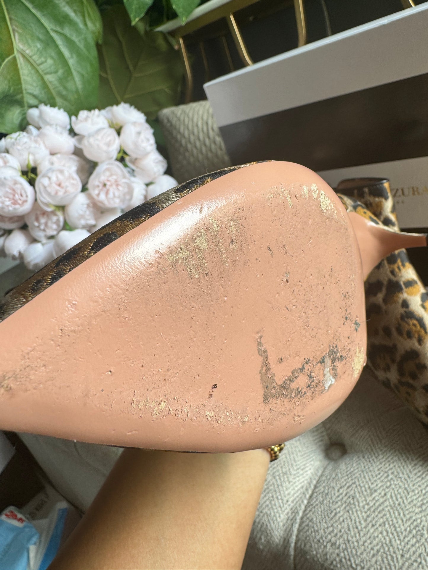 Aquazzura Leopard Print Quant 45 in size 39