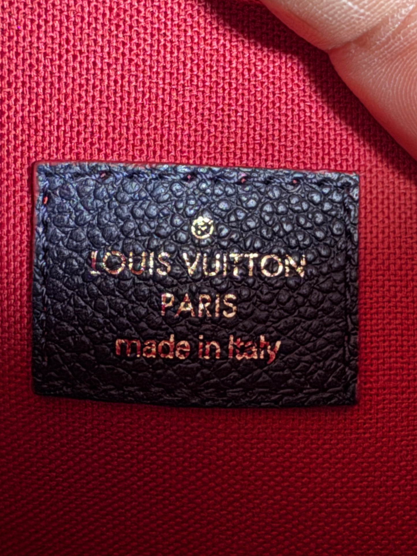 Louis Vuitton Pochette Felicie in Empreinte Marine Rouge
