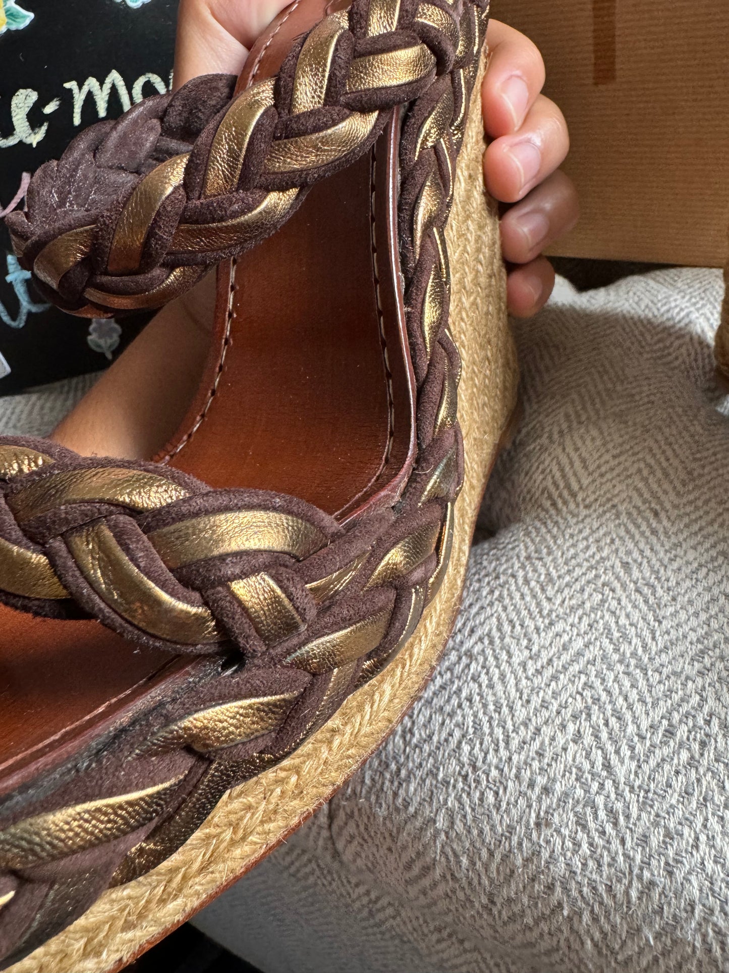 Christian Louboutin Cadena Tresse 140 Wedge Sandals