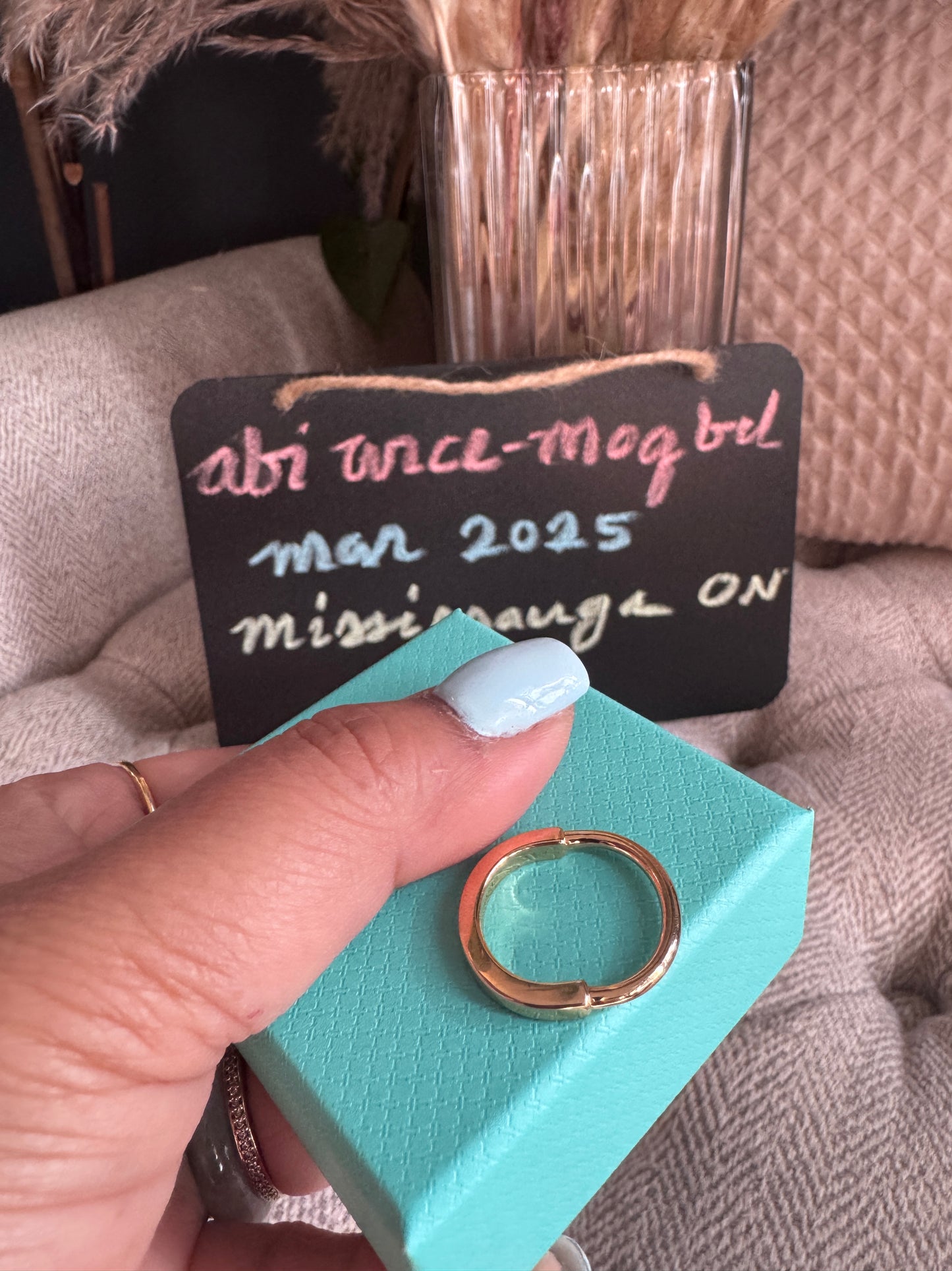 Tiffany & Co 18k Rose Gold Lock Ring