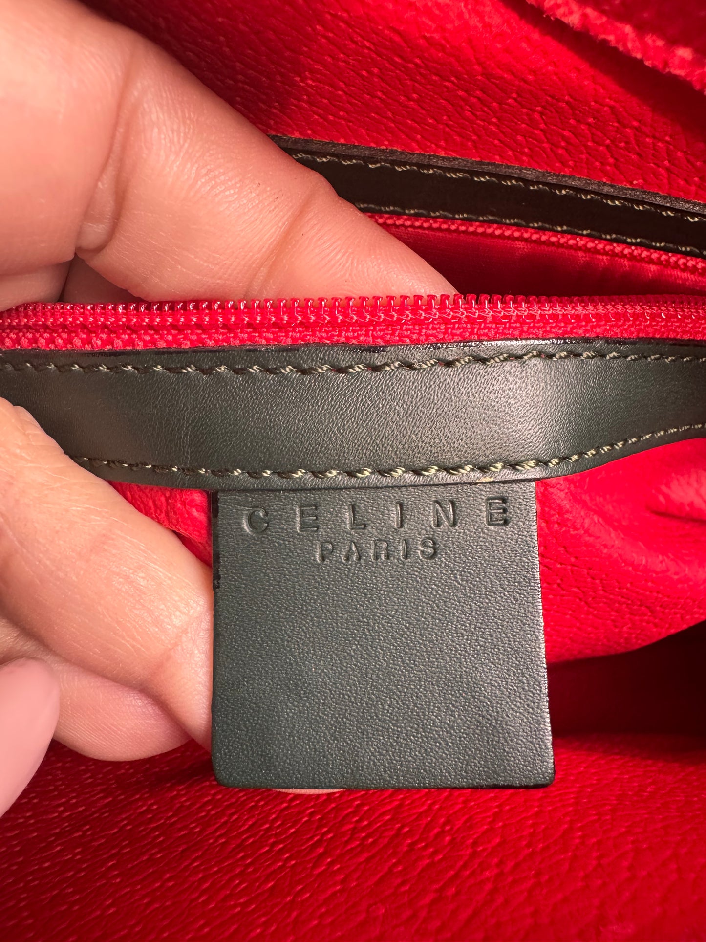 Celine Vintage Camera Bag in Amazone