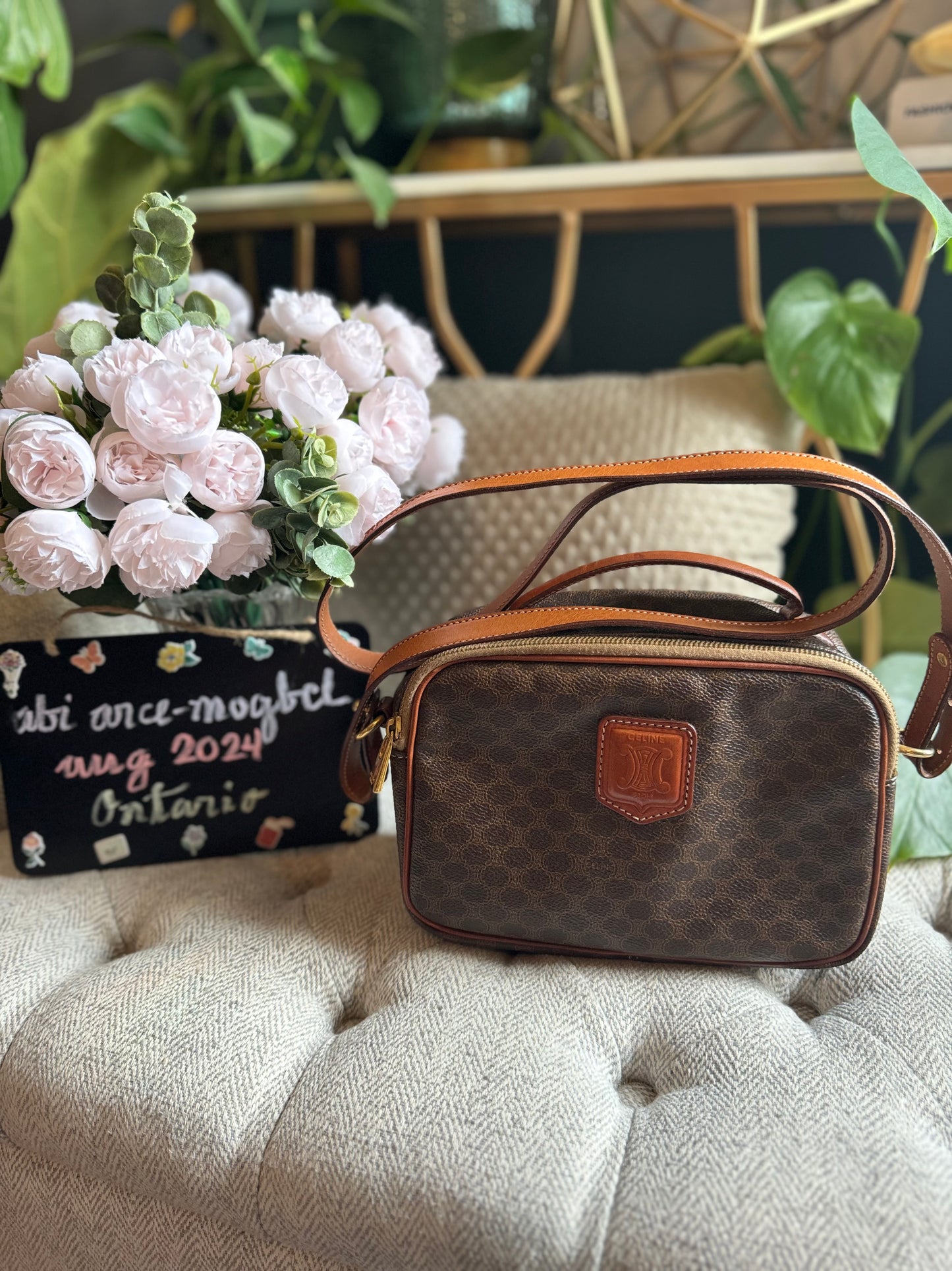Celine Vintage Macadam Camera Bag