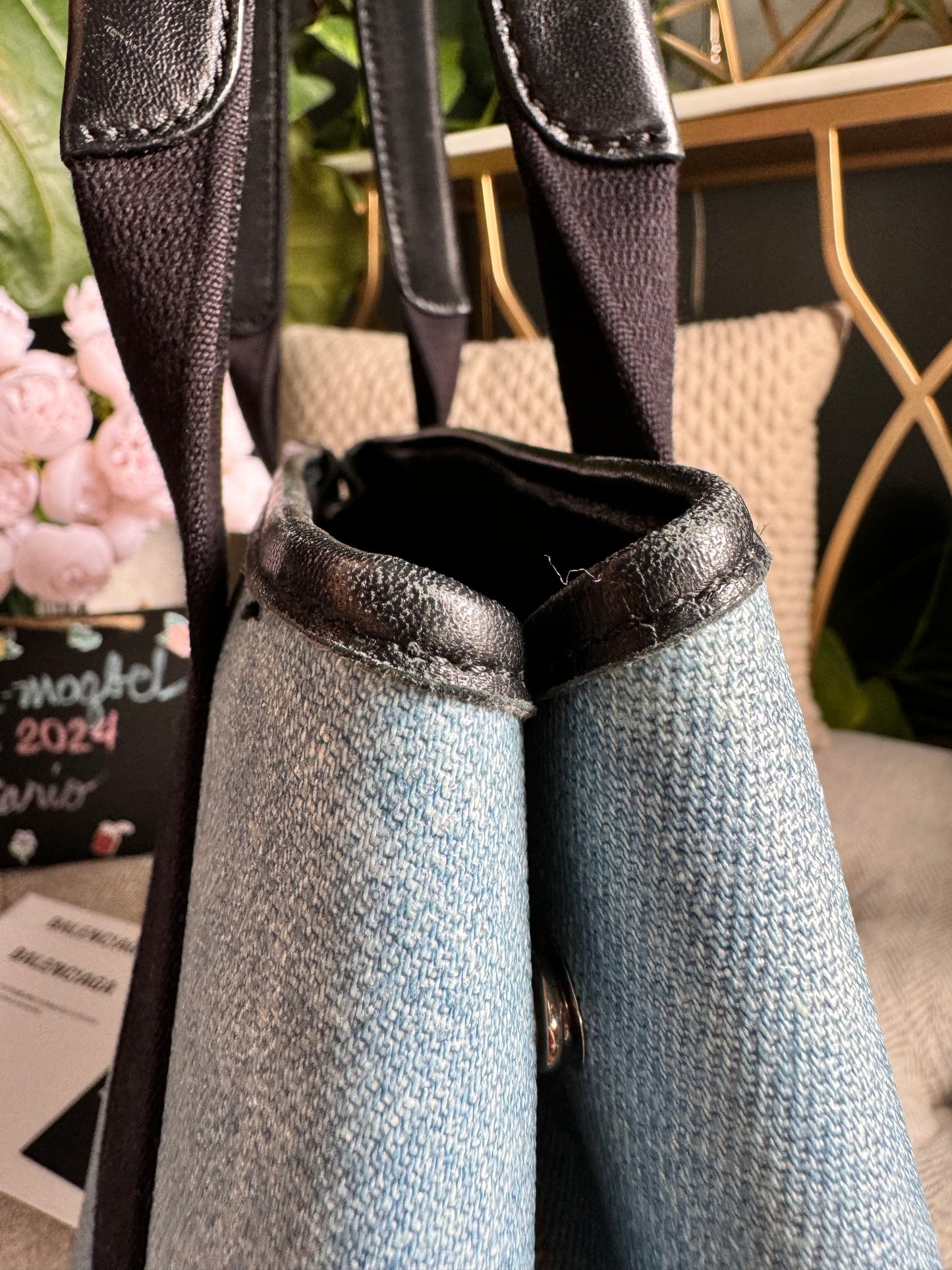 Balenciaga Denim Cabas
