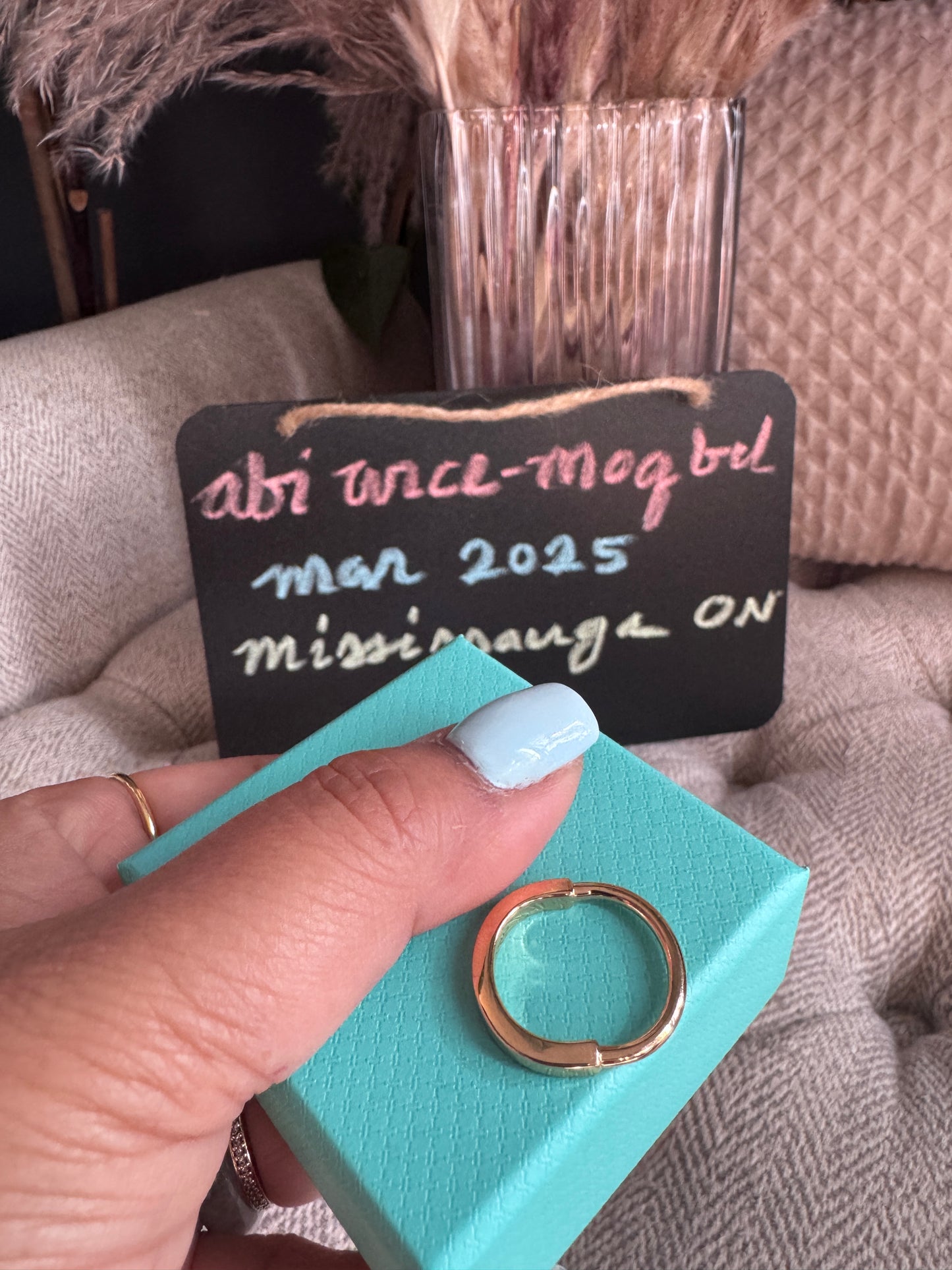 Tiffany & Co 18k Rose Gold Lock Ring