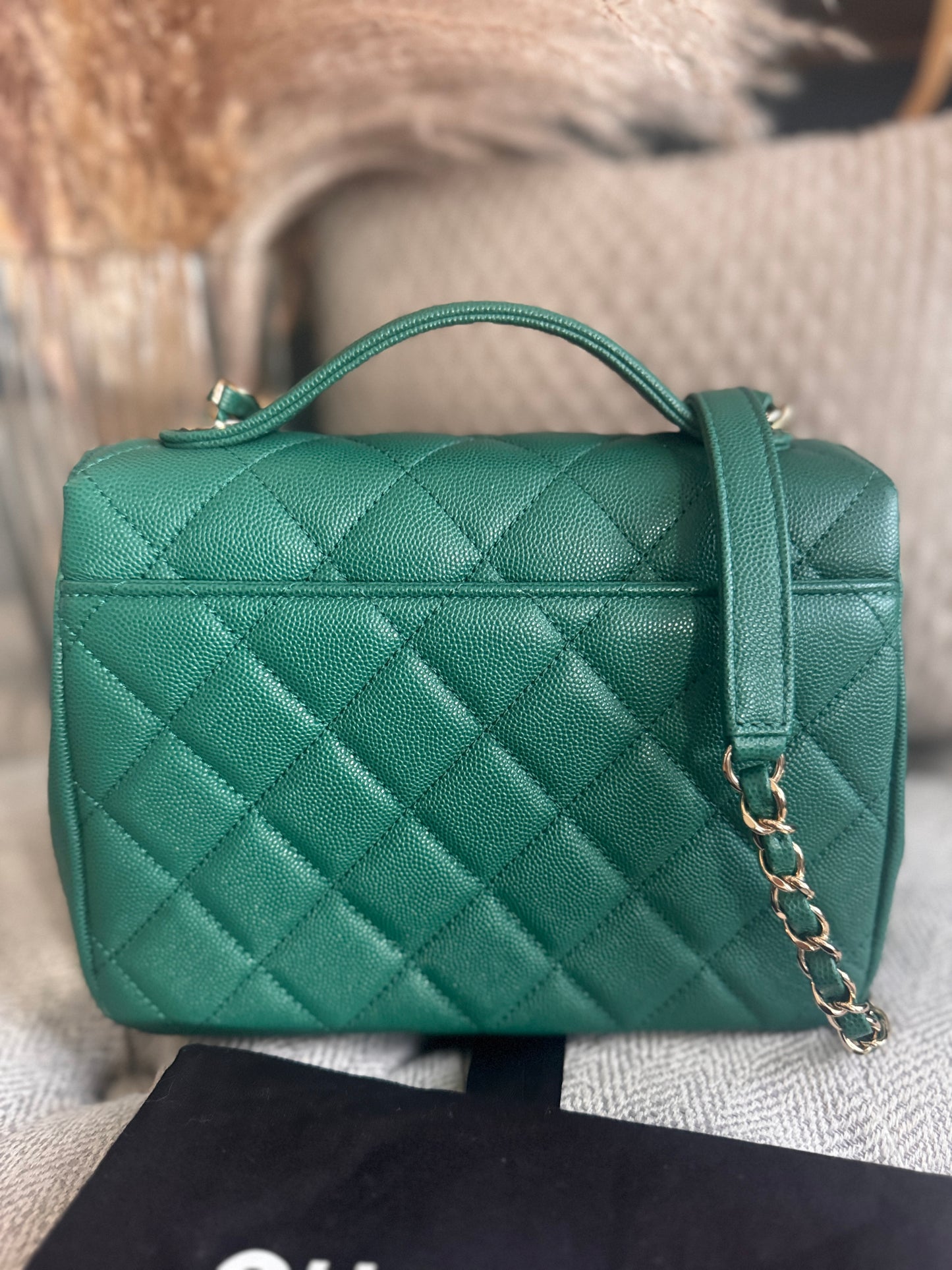 Chanel Business Affinity in gorgeous Green Caviar