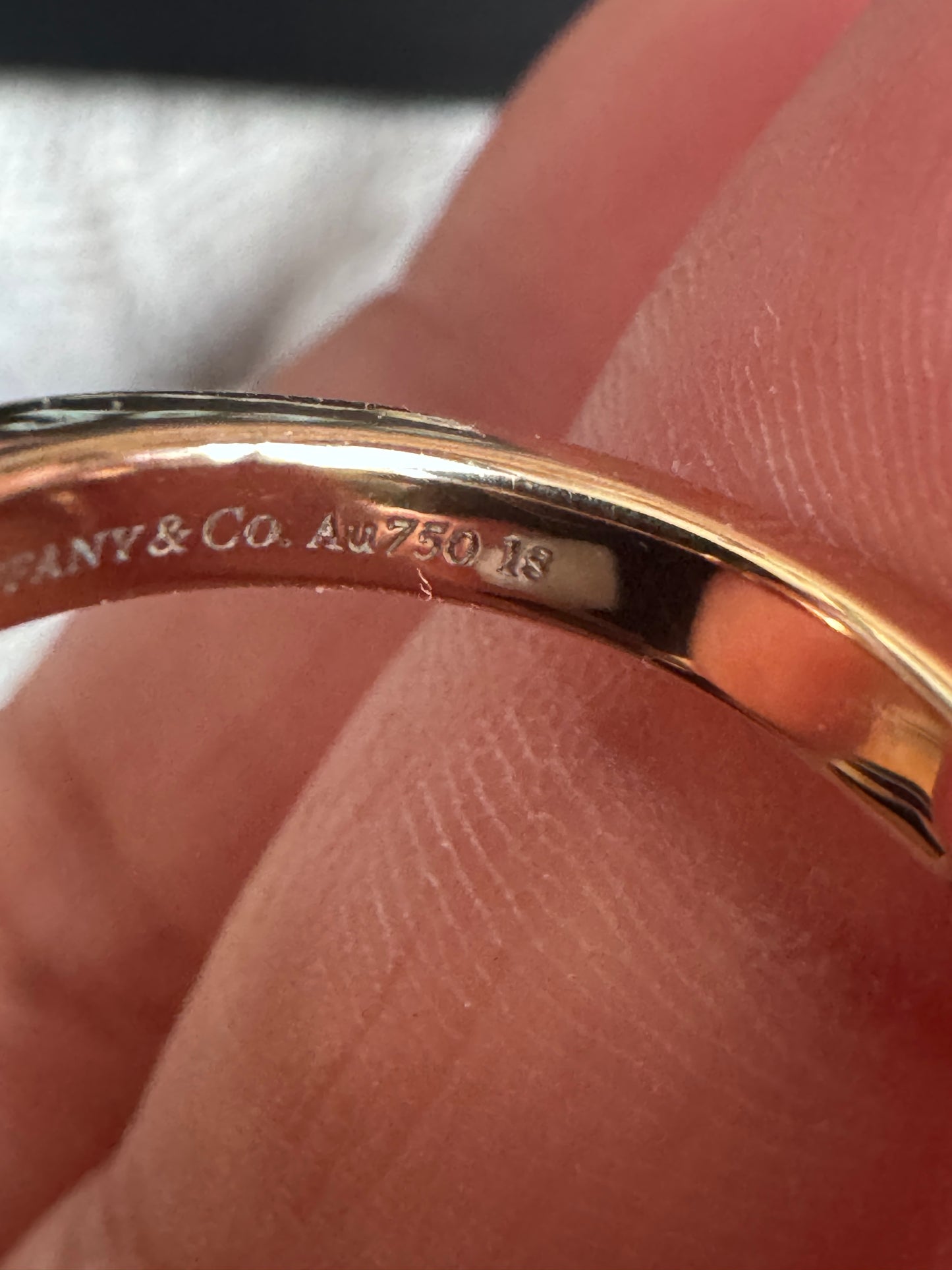 Tiffany & Co 18k Rose Gold Lock Ring