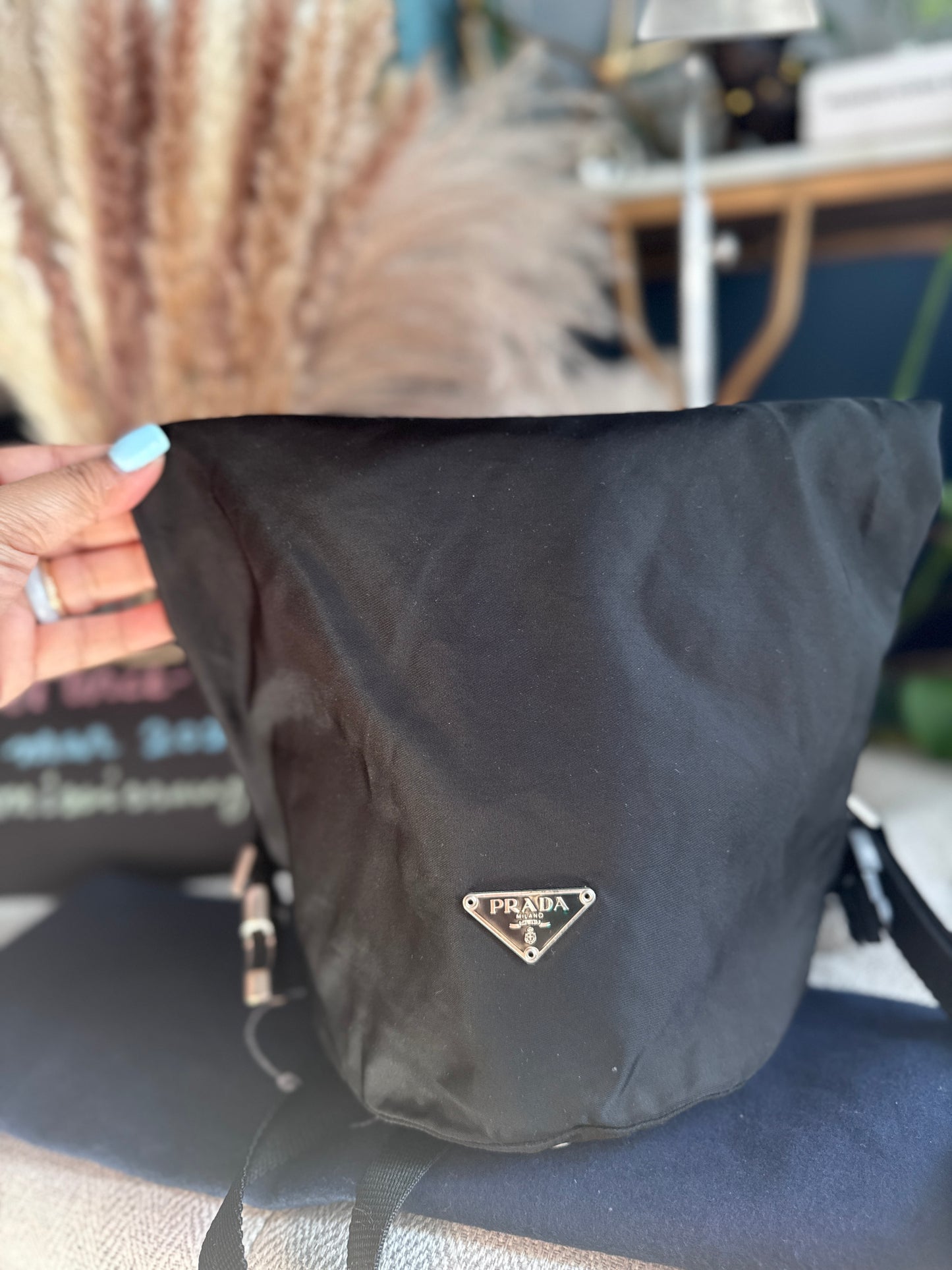 Prada Tessuto Black Nylon Shoulder Bag /Bottle Holder