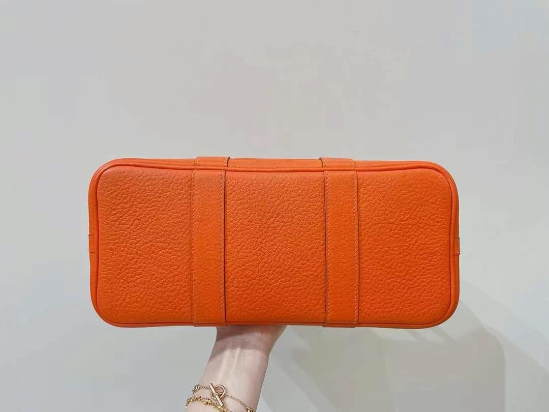 PREORDER ONLY-Hermes Garden Party in Orange Leather