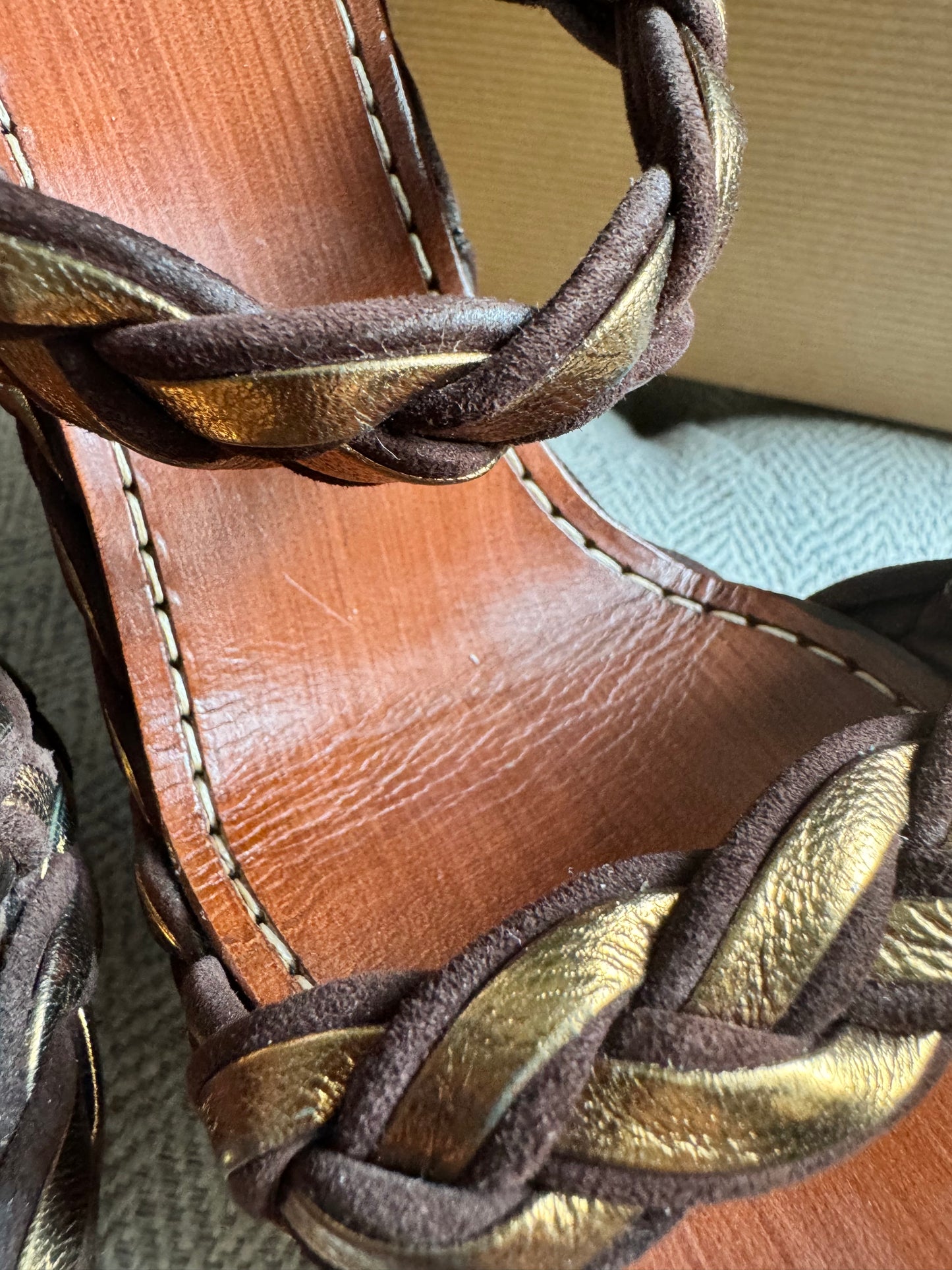 Christian Louboutin Cadena Tresse 140 Wedge Sandals