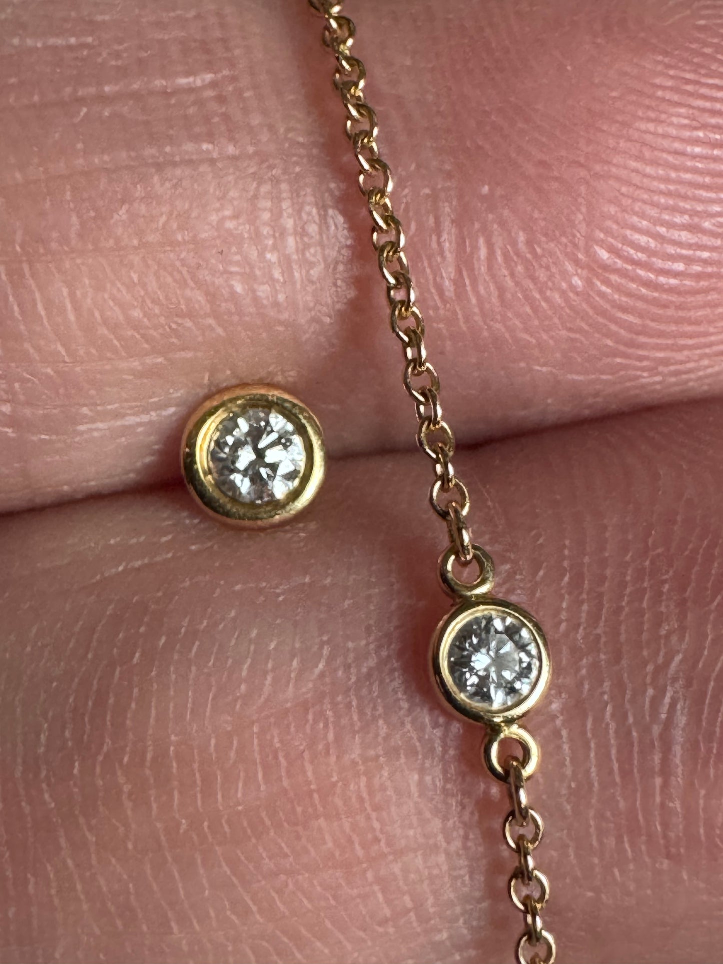 Tiffany&Co 18k Elsa Peretti Diamond by the Yard Earrings