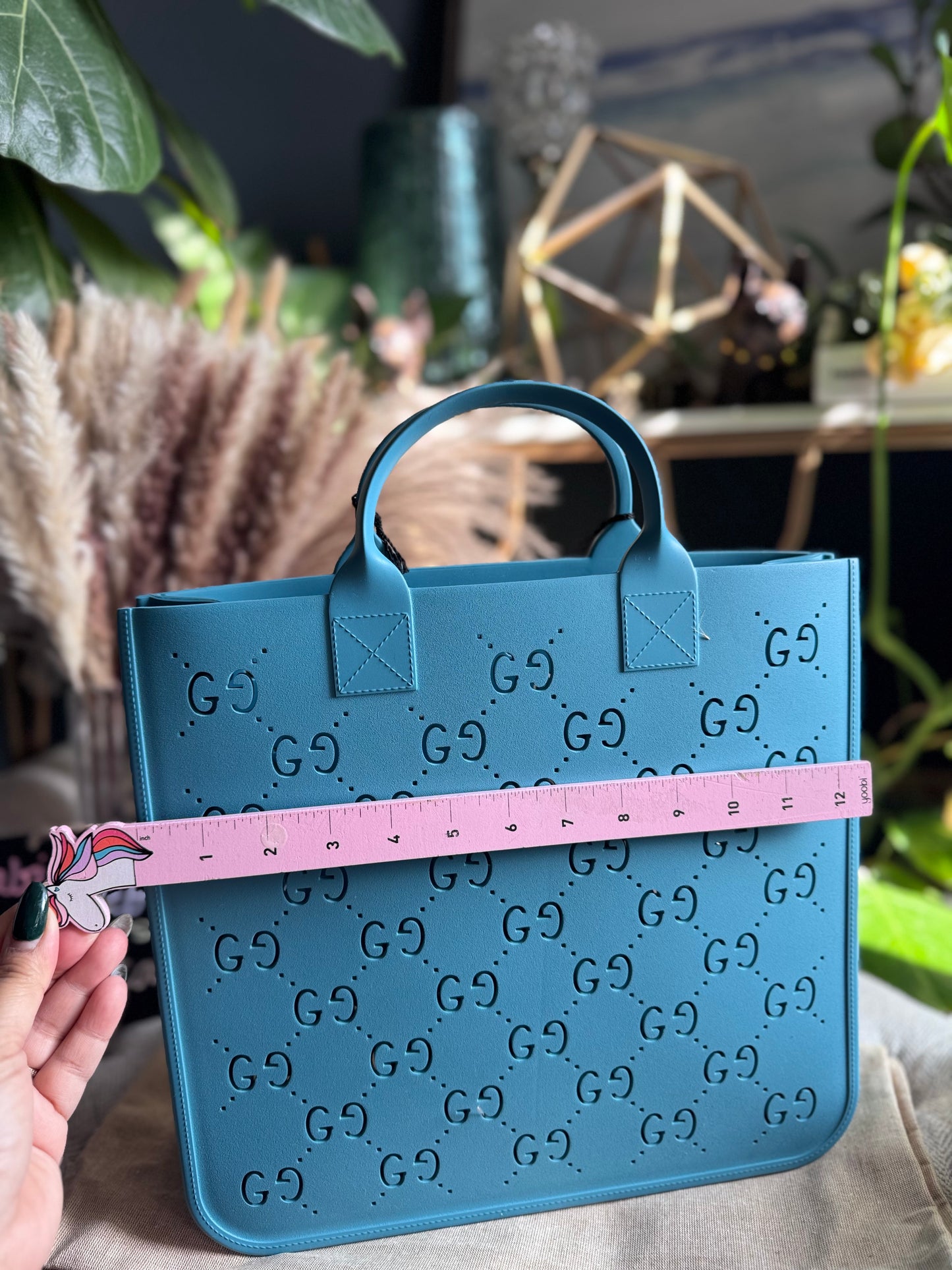 Gucci Rubber Tote- BLUE