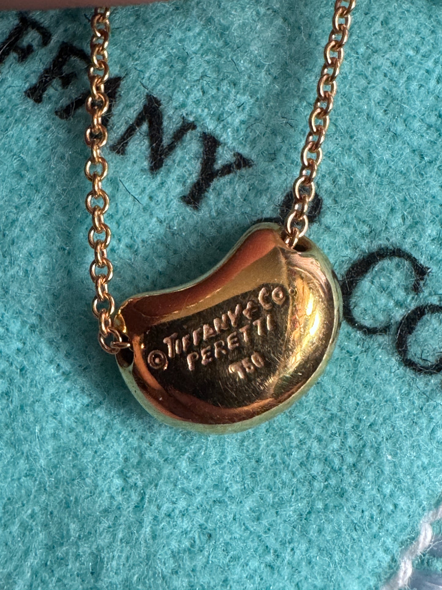 Tiffany & Co. 18k 9mm Bean Necklace