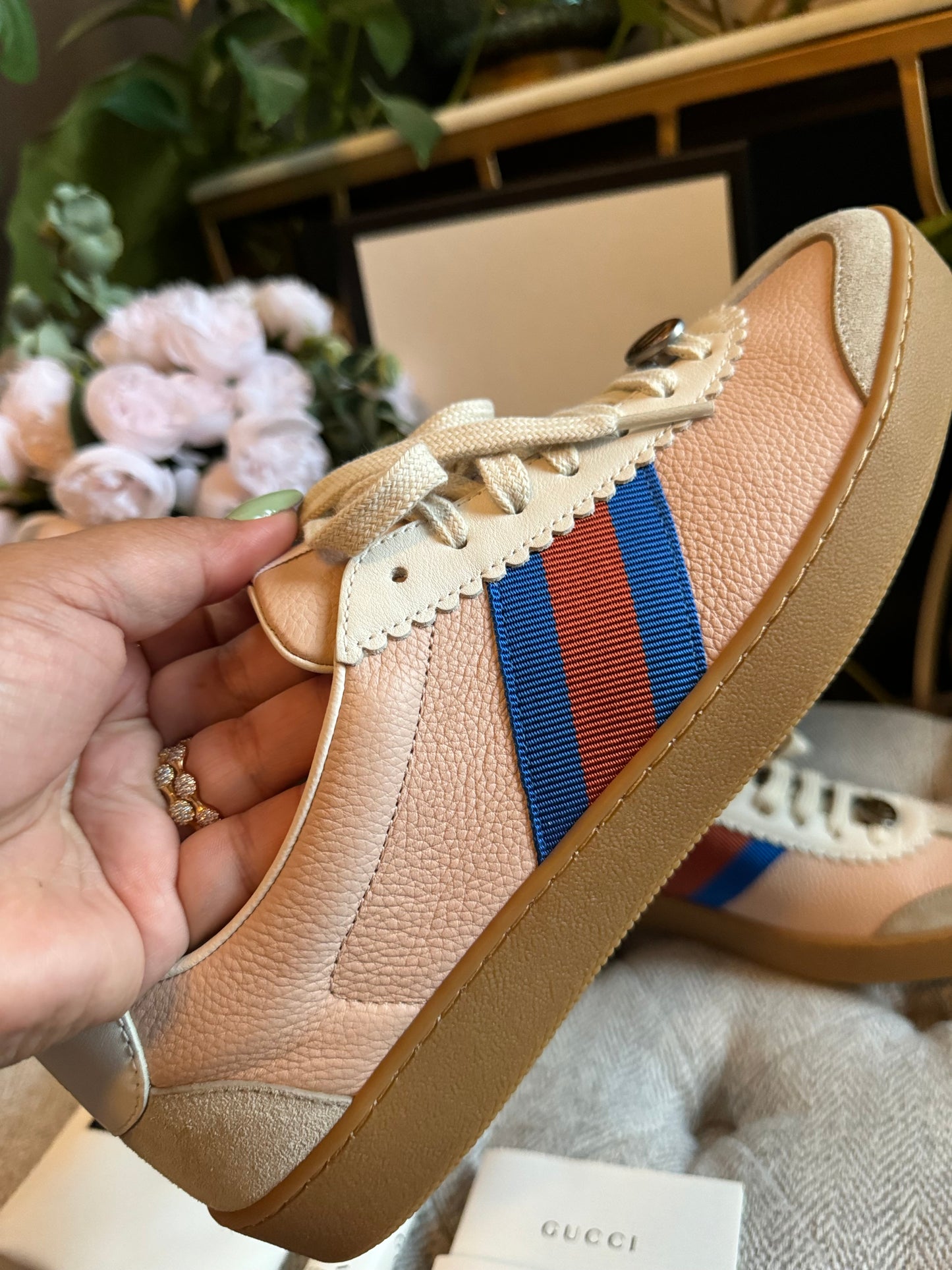 Gucci G74 Web Sneakers